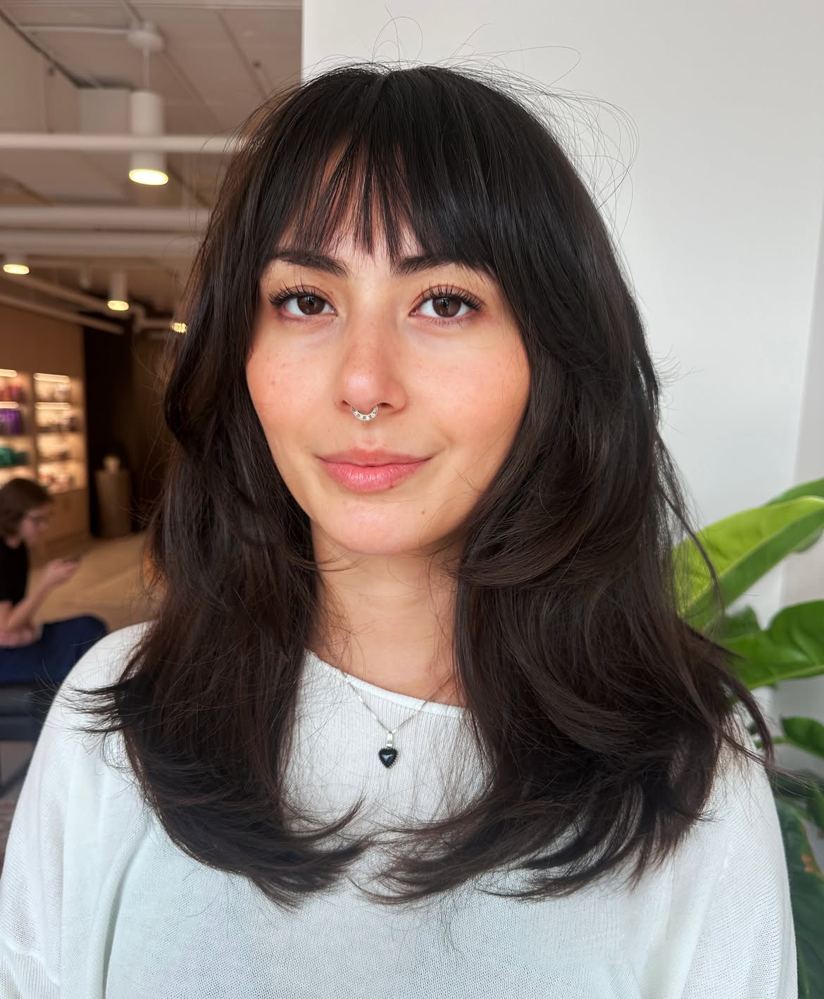 Face-Framing Layers With Wispy Bangs