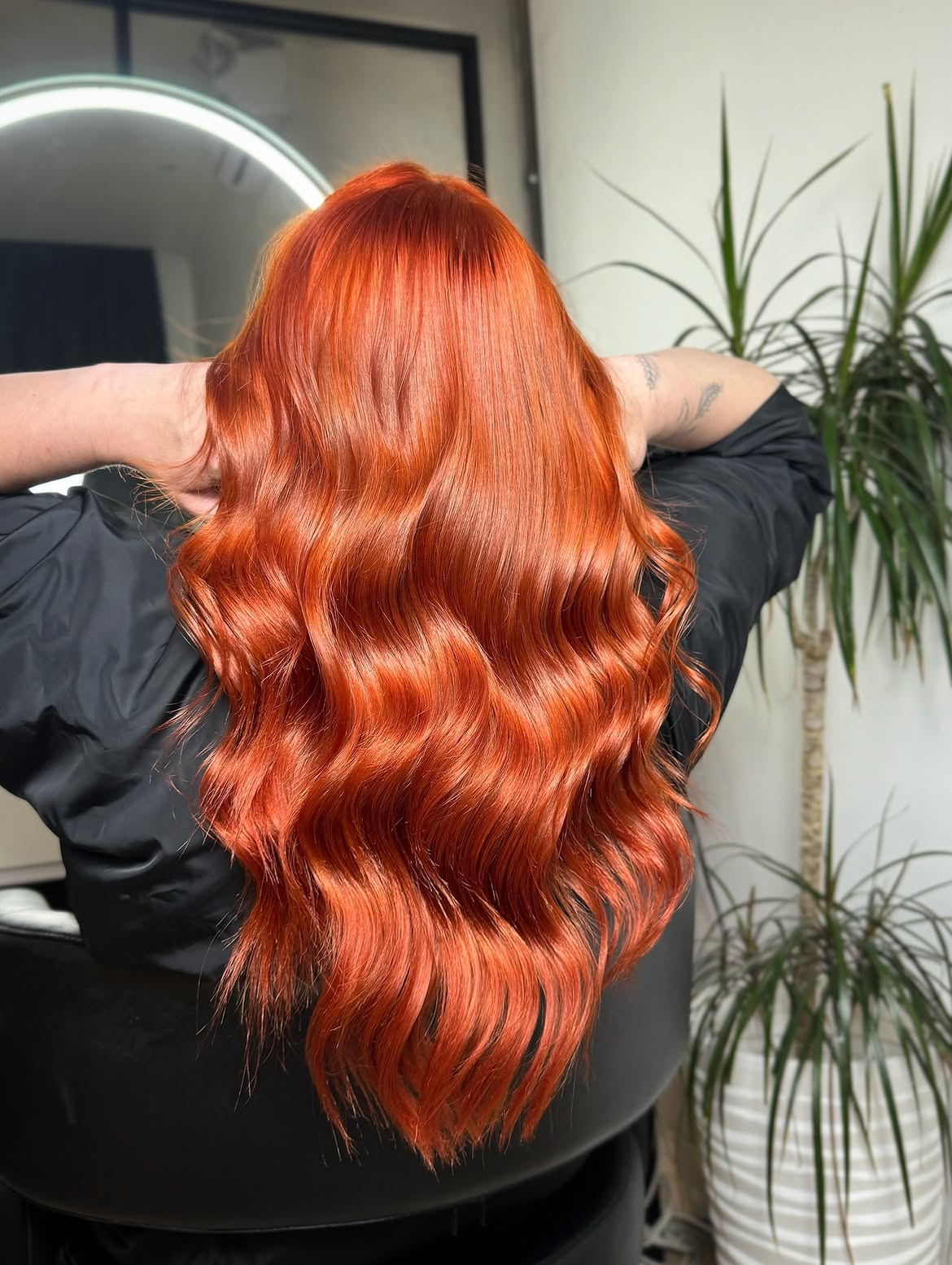 Fiery Copper Waves With Face-Framing Layers