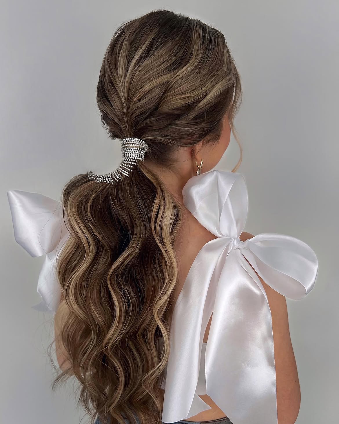 Glamorous High Ponytail With Sparkle Accent