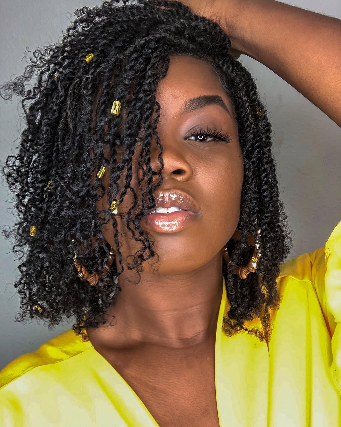 Golden Charm Mini Twists With Coiled Ends