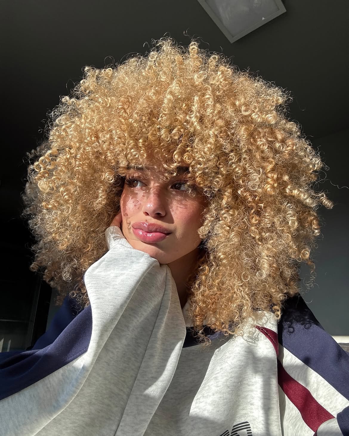 Golden Hour Honey Blonde Afro