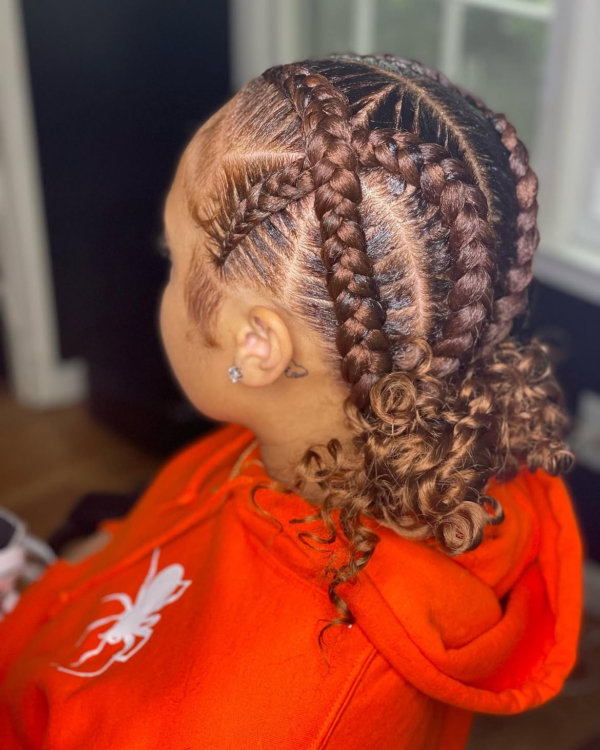 Gorgeous Pop Smoke Braids With Curly Ends