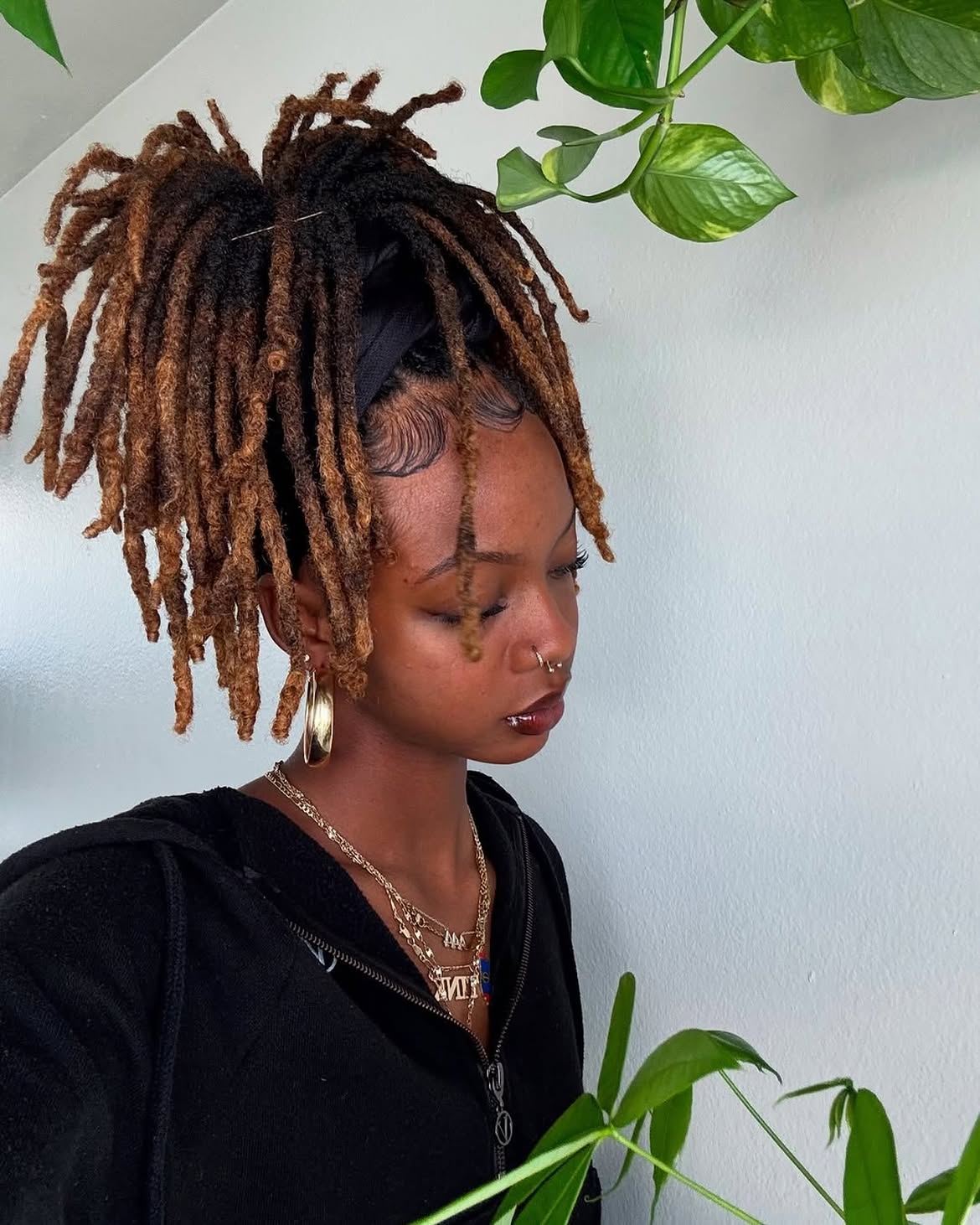 Honey Blonde Ombre Dreadlocks With Baby Hairs