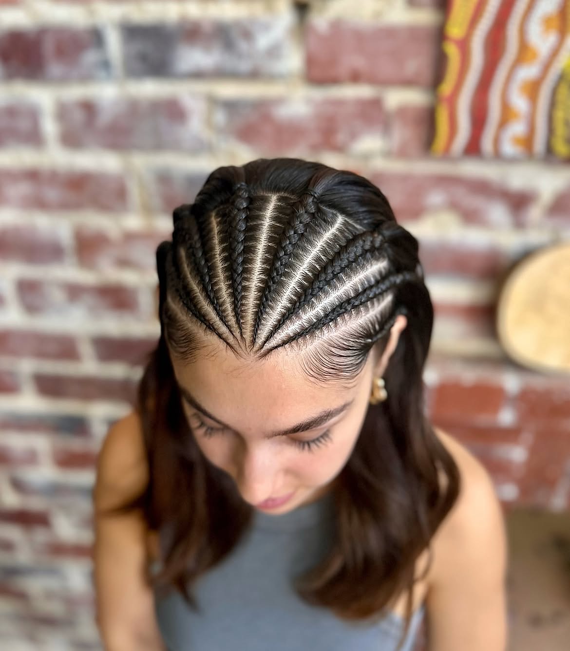 Intricate Cornrows With Flowing Waves