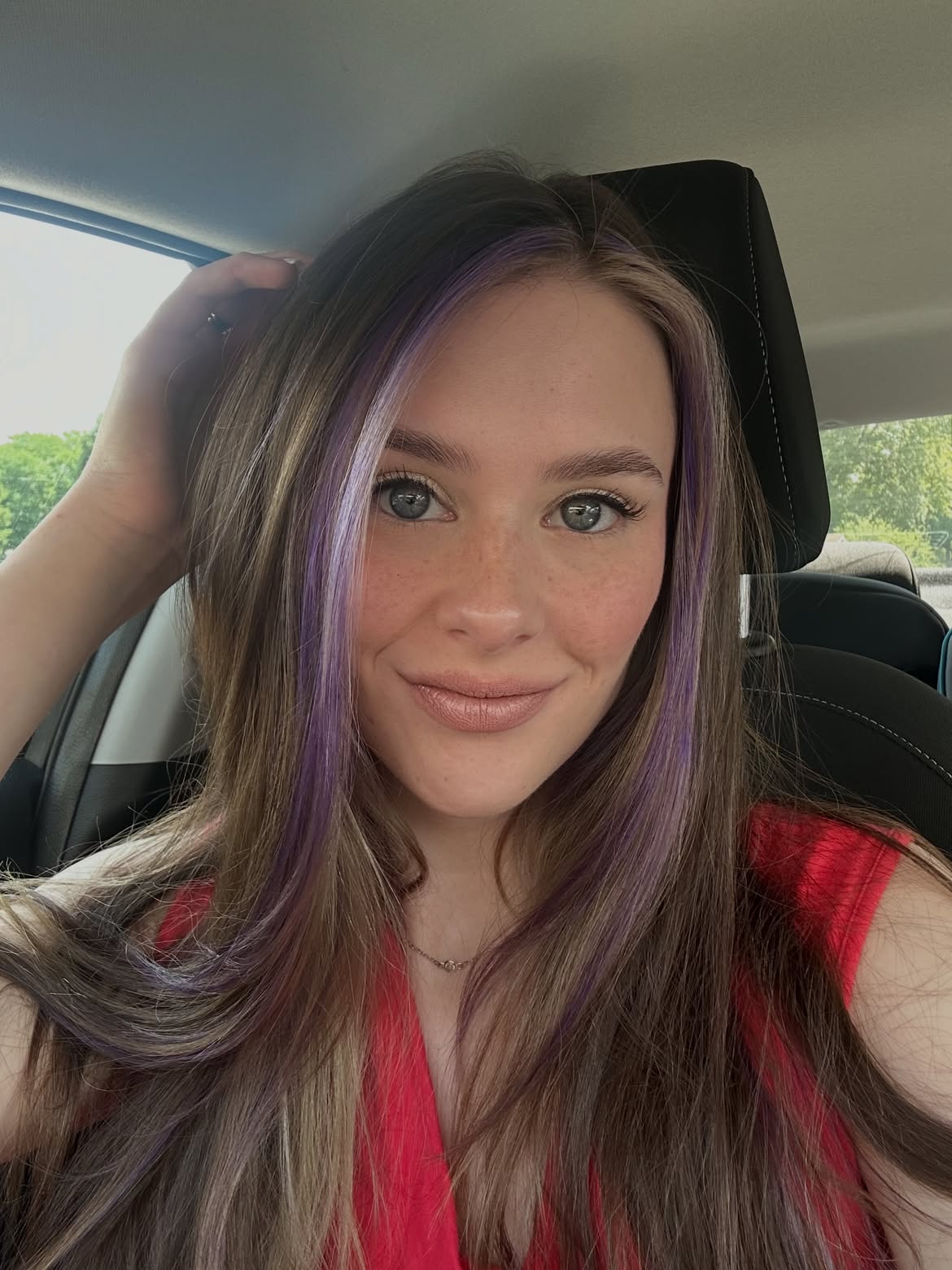 Lavender Streaks On Long Layered Waves