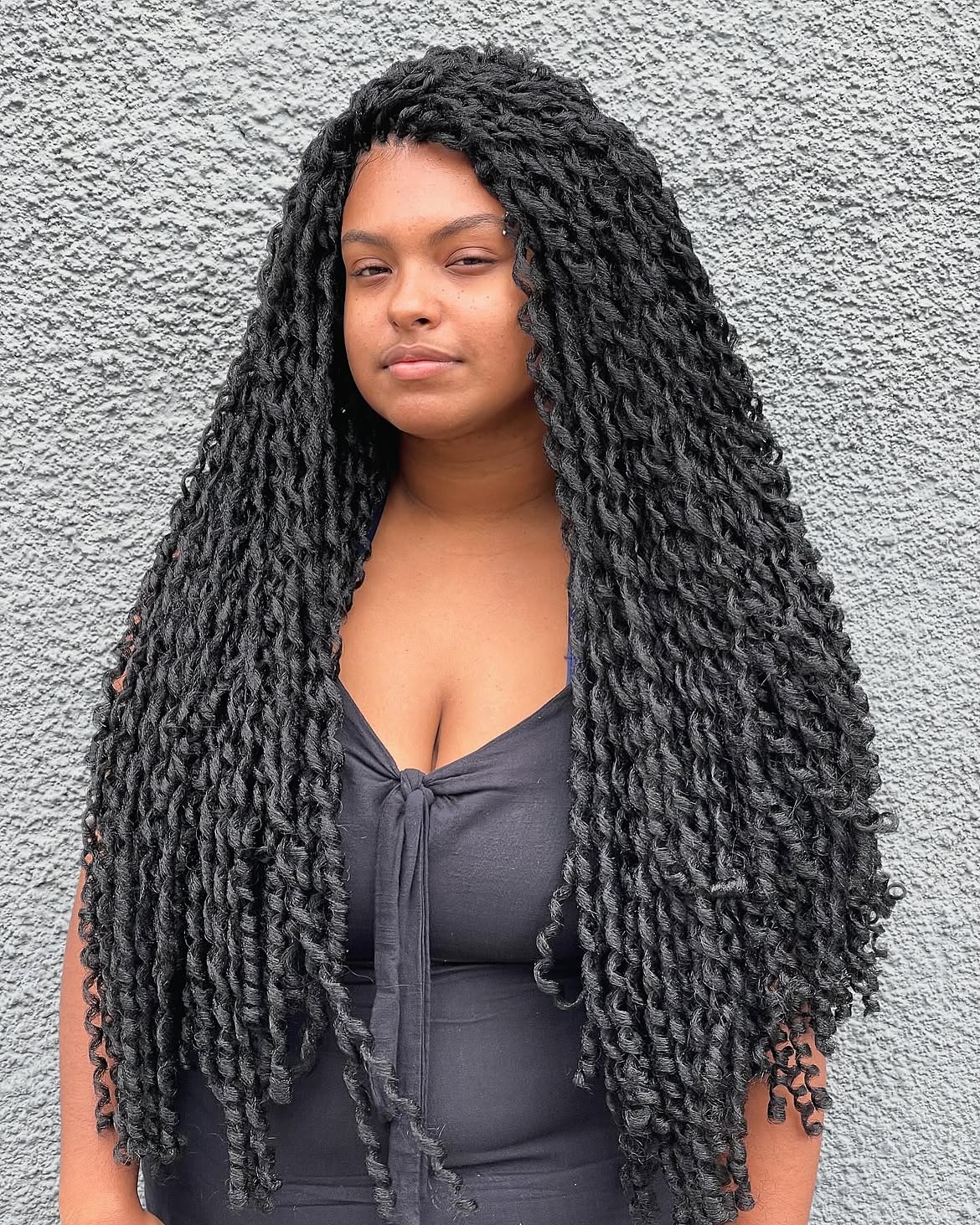 Long Crochet Twists With Defined Spiral Curls