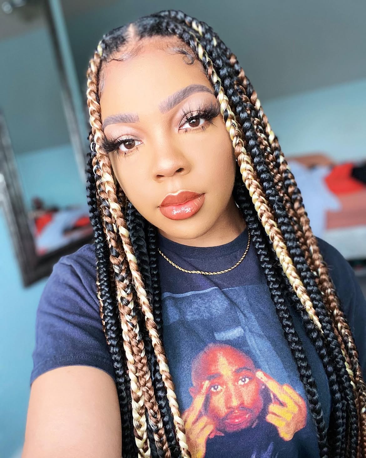 Multi-Tone Pop Smoke Braids With Edge Styling