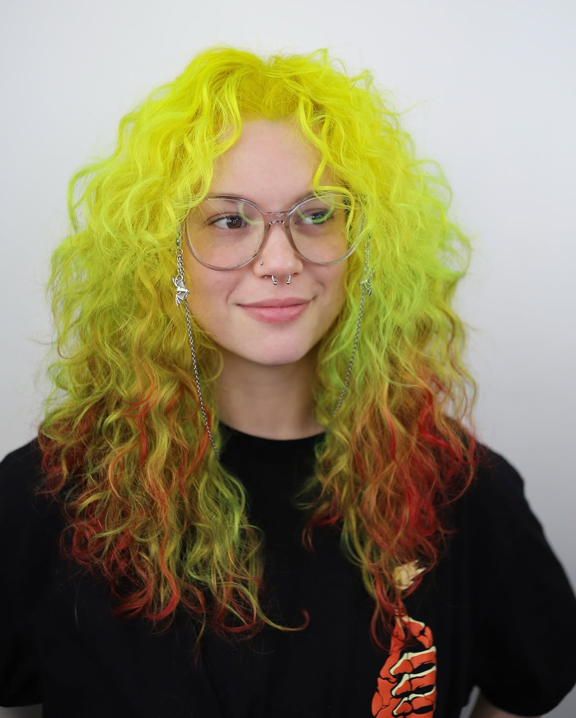 Neon Yellow And Crimson Sunset Shag