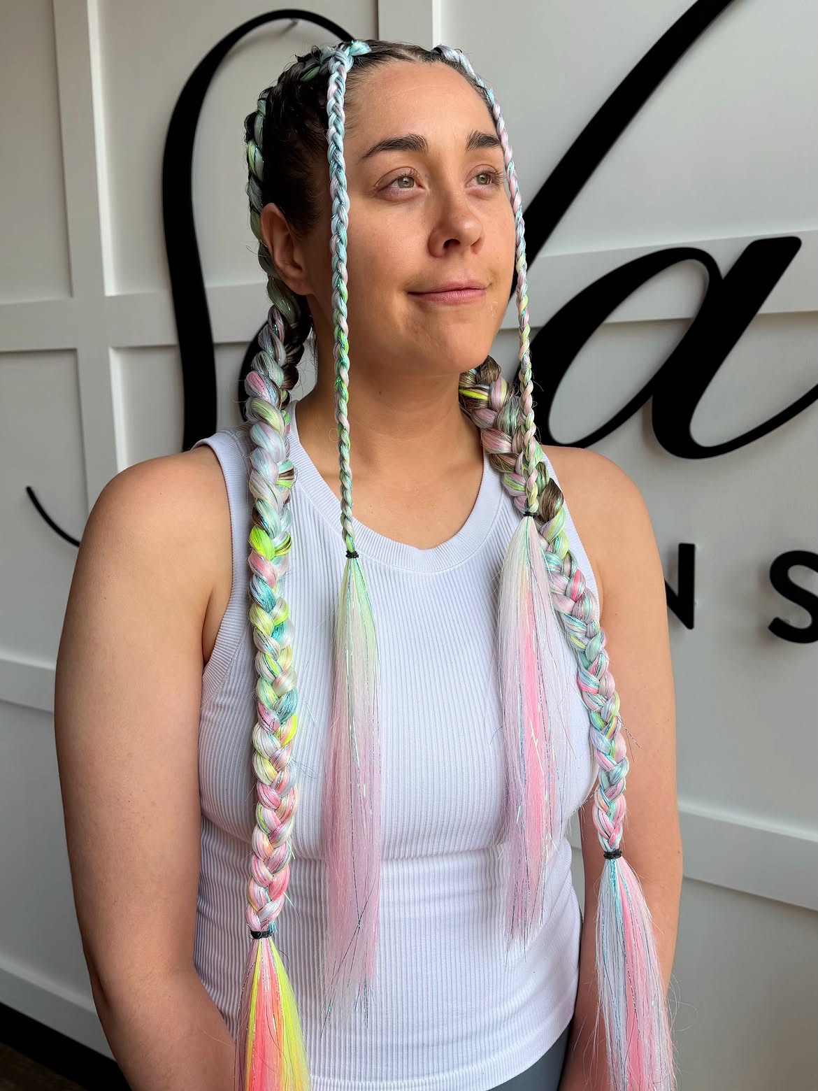 Pastel Tinsel Braids For Festival Season