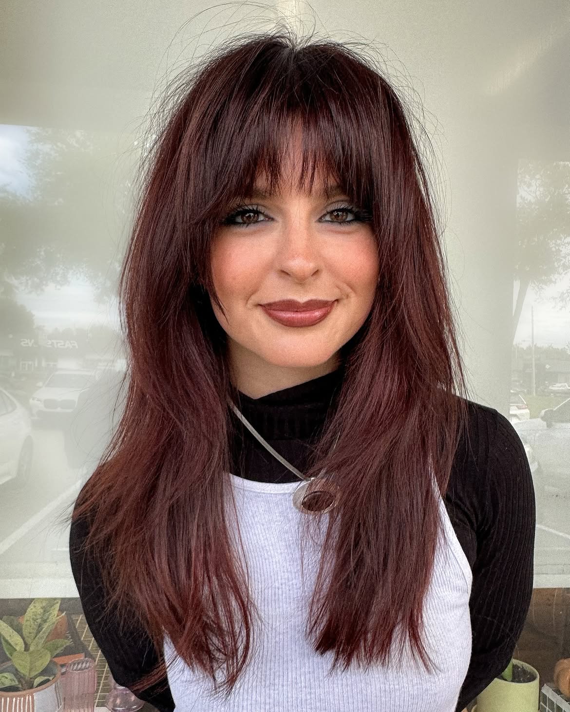 Rich Cherry Cola Layers With Soft Fringe