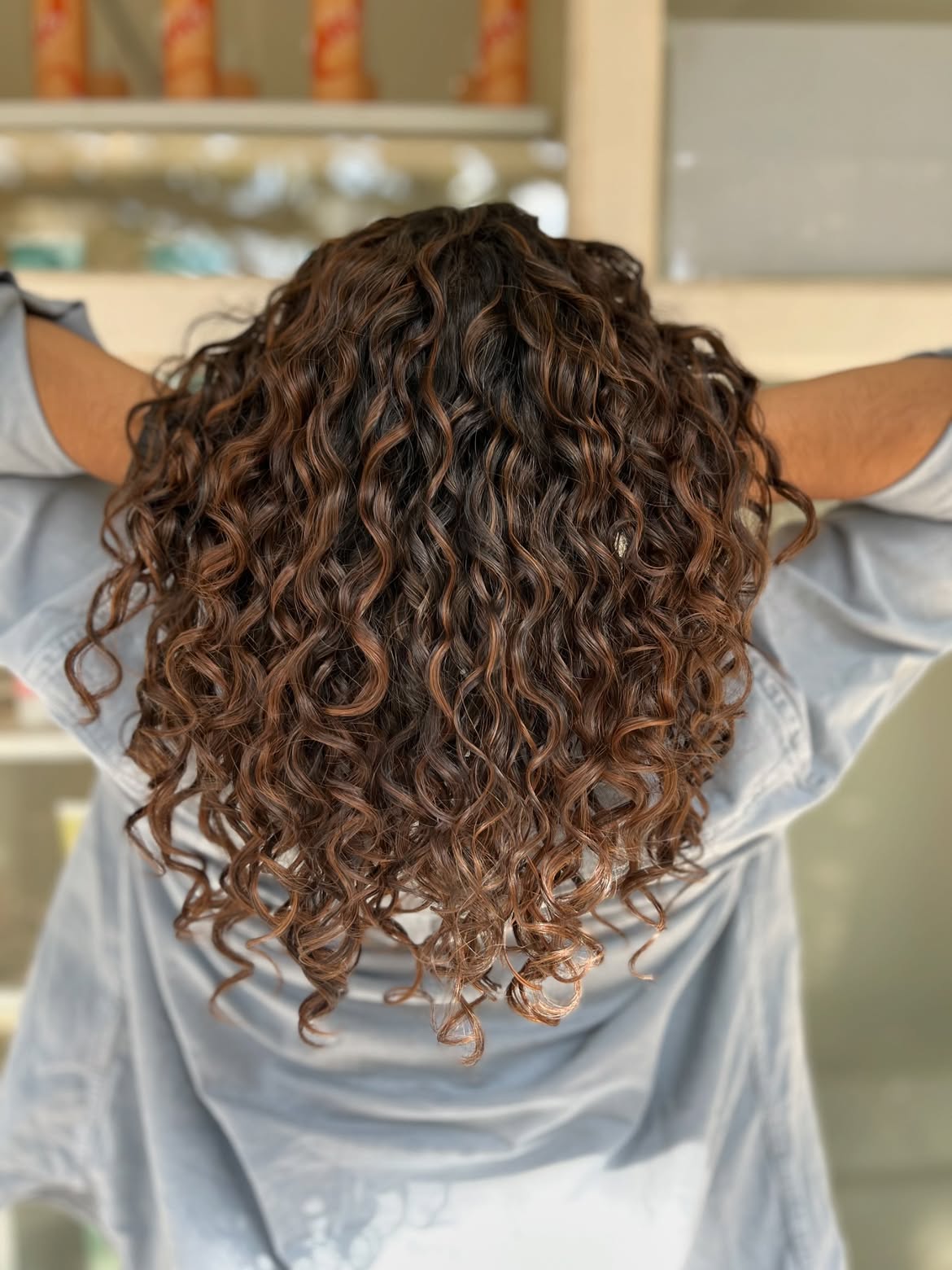 Rich Chocolate Brown Curls With Auburn Highlights