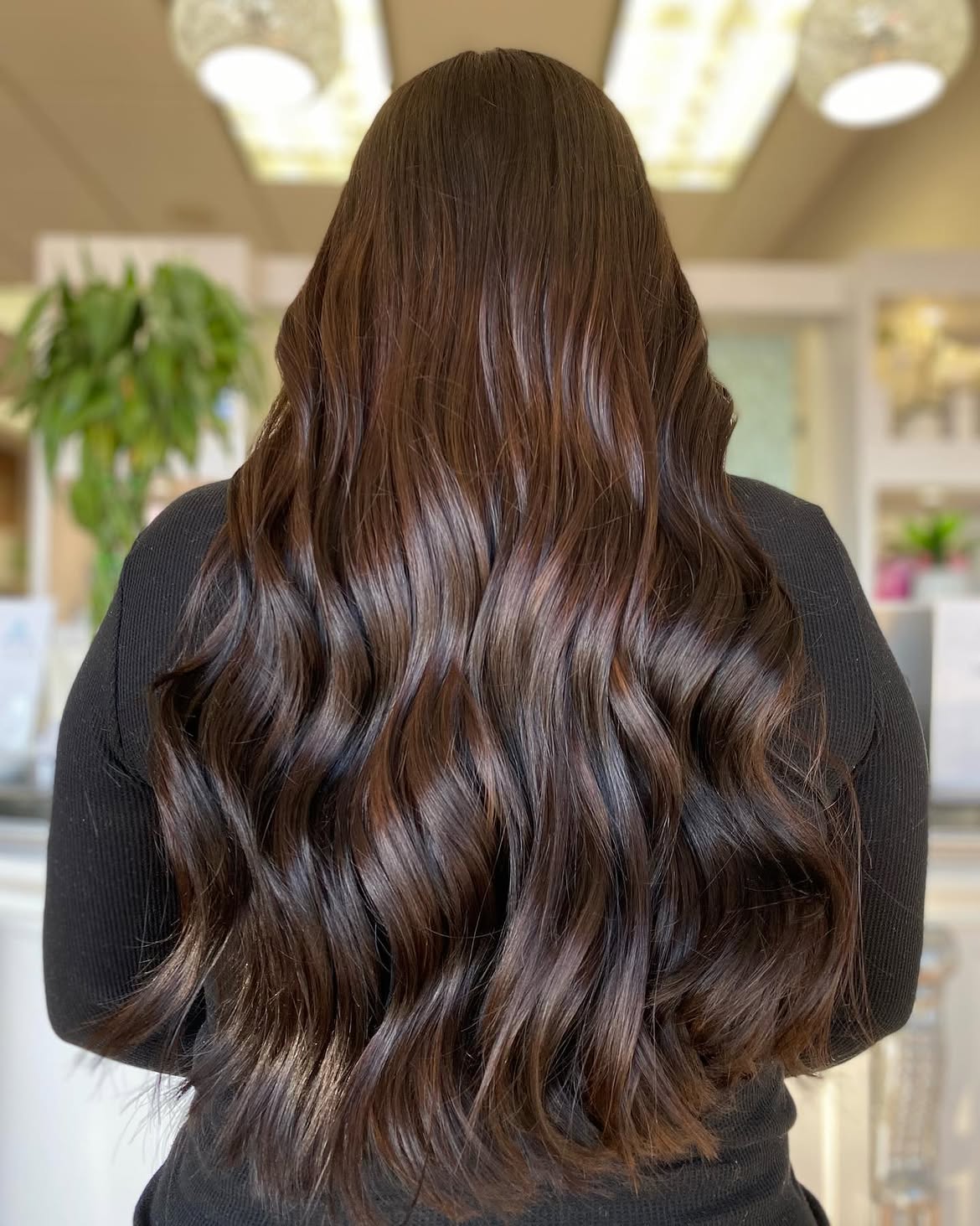 Rich Chocolate Brown Waves With Subtle Auburn Highlights