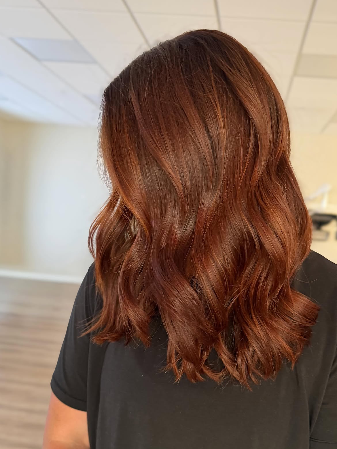Rich Copper Brown Waves With Glossy Finish