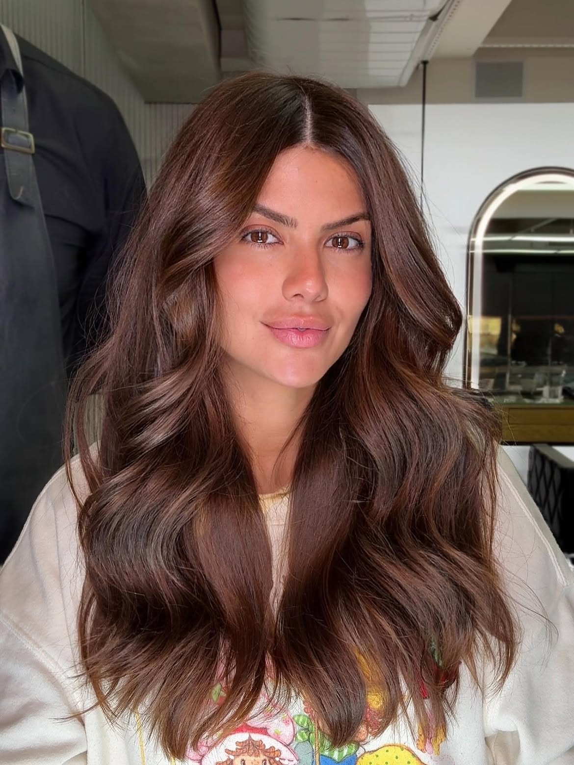 Rich Espresso Blowout With Face Framing Layers