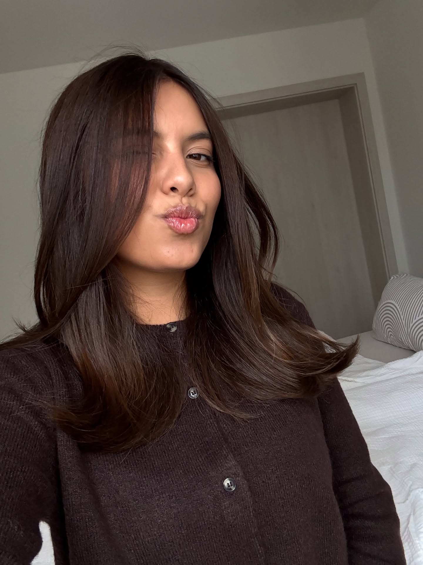 Rich Espresso Layers With Soft Face-Framing