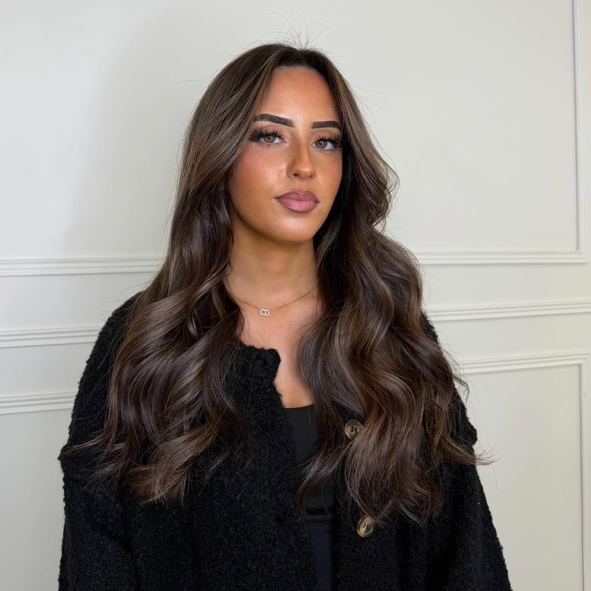 Rich Espresso Long Layers With Subtle Face Framing