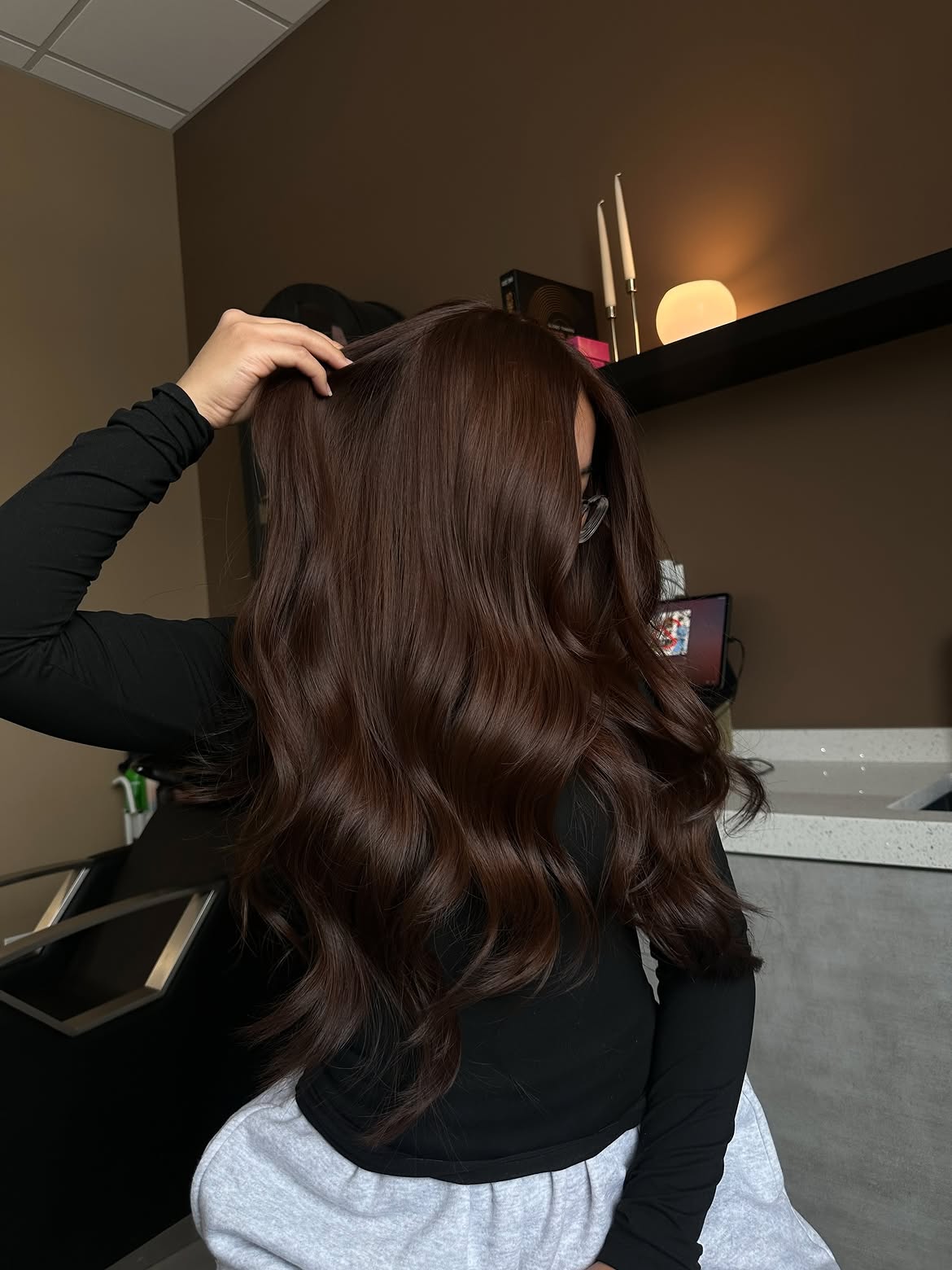Rich Espresso Waves With Face Framing Layers