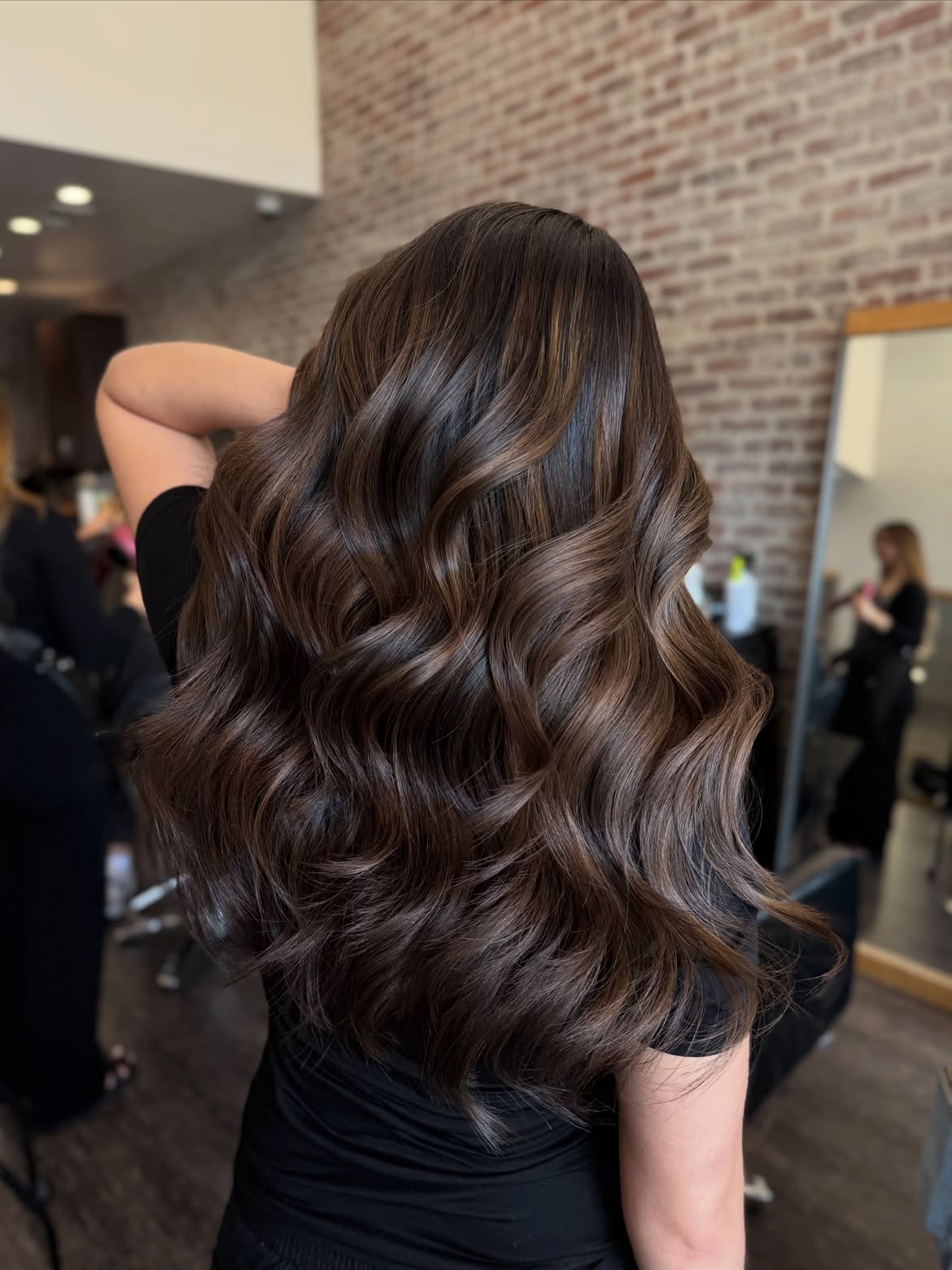 Rich Espresso Waves With Subtle Caramel Highlights
