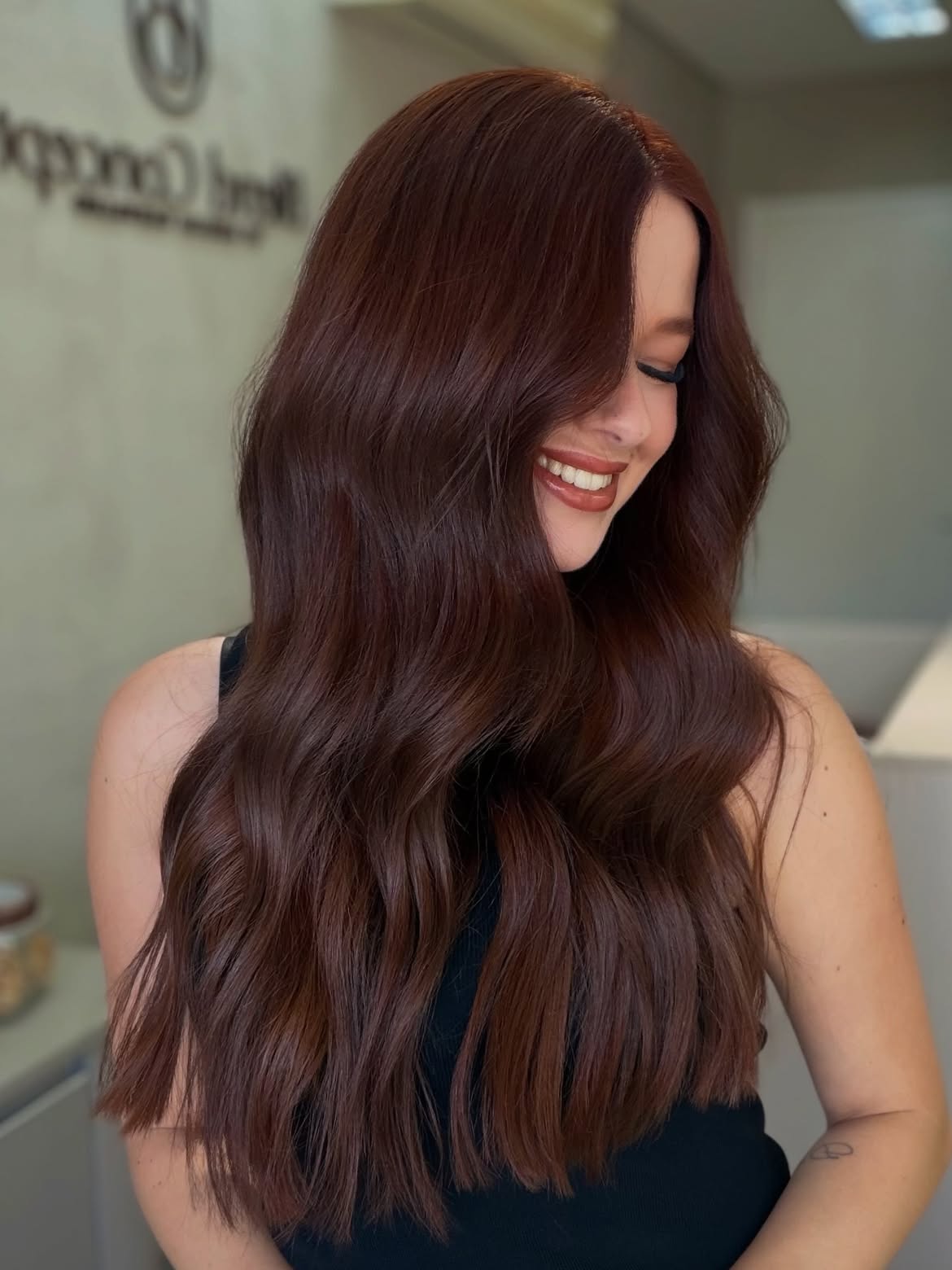 Rich Mahogany Brown Soft Beachy Waves
