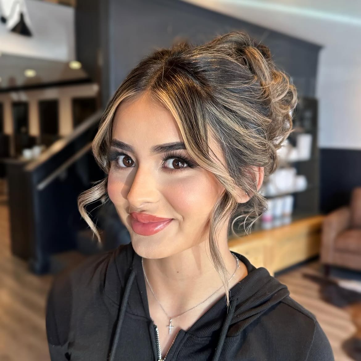 Romantic Wispy Updo With Face-Framing Curls