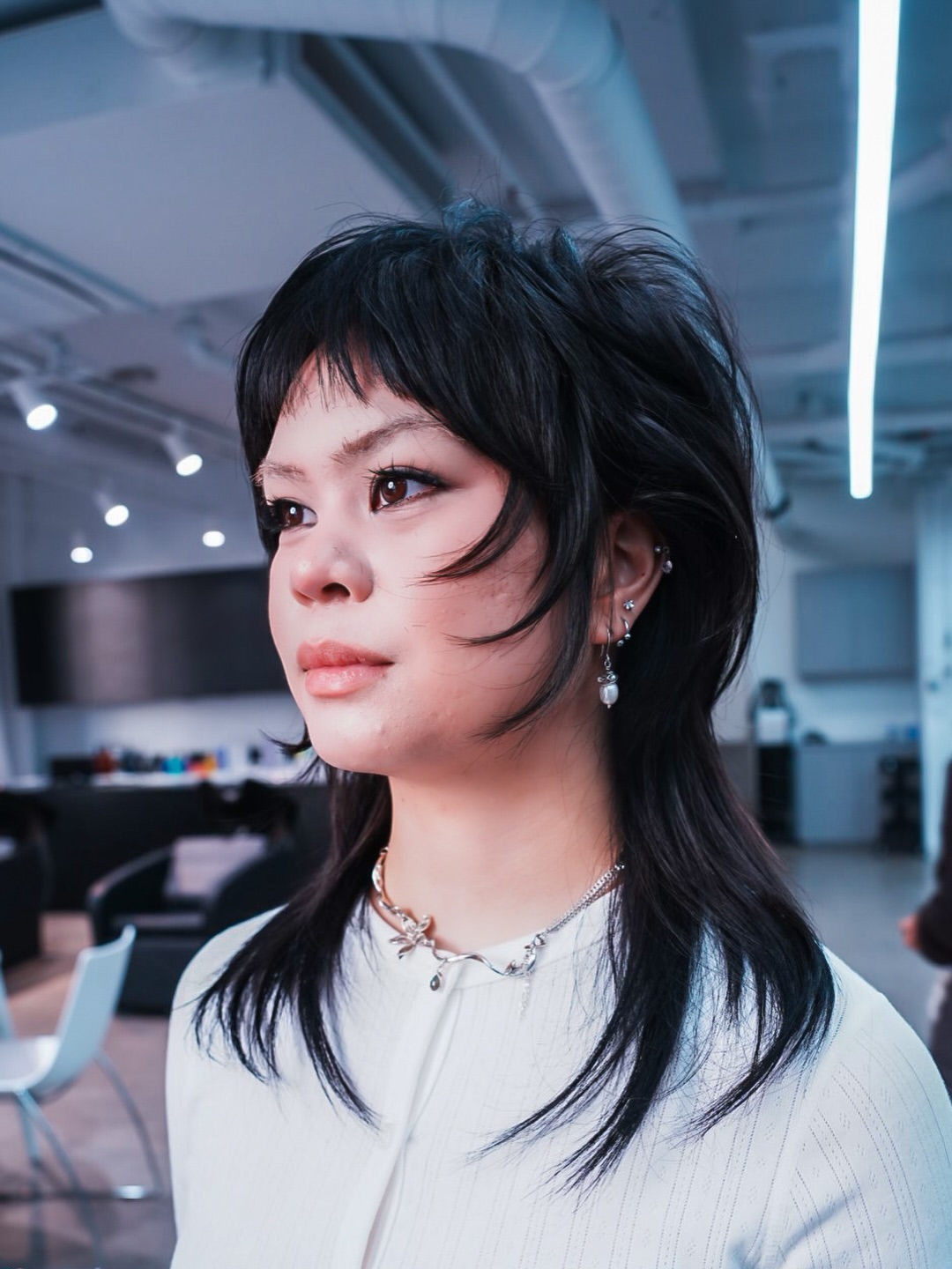 Shaggy Mullet With Wispy Bangs And Face Framing