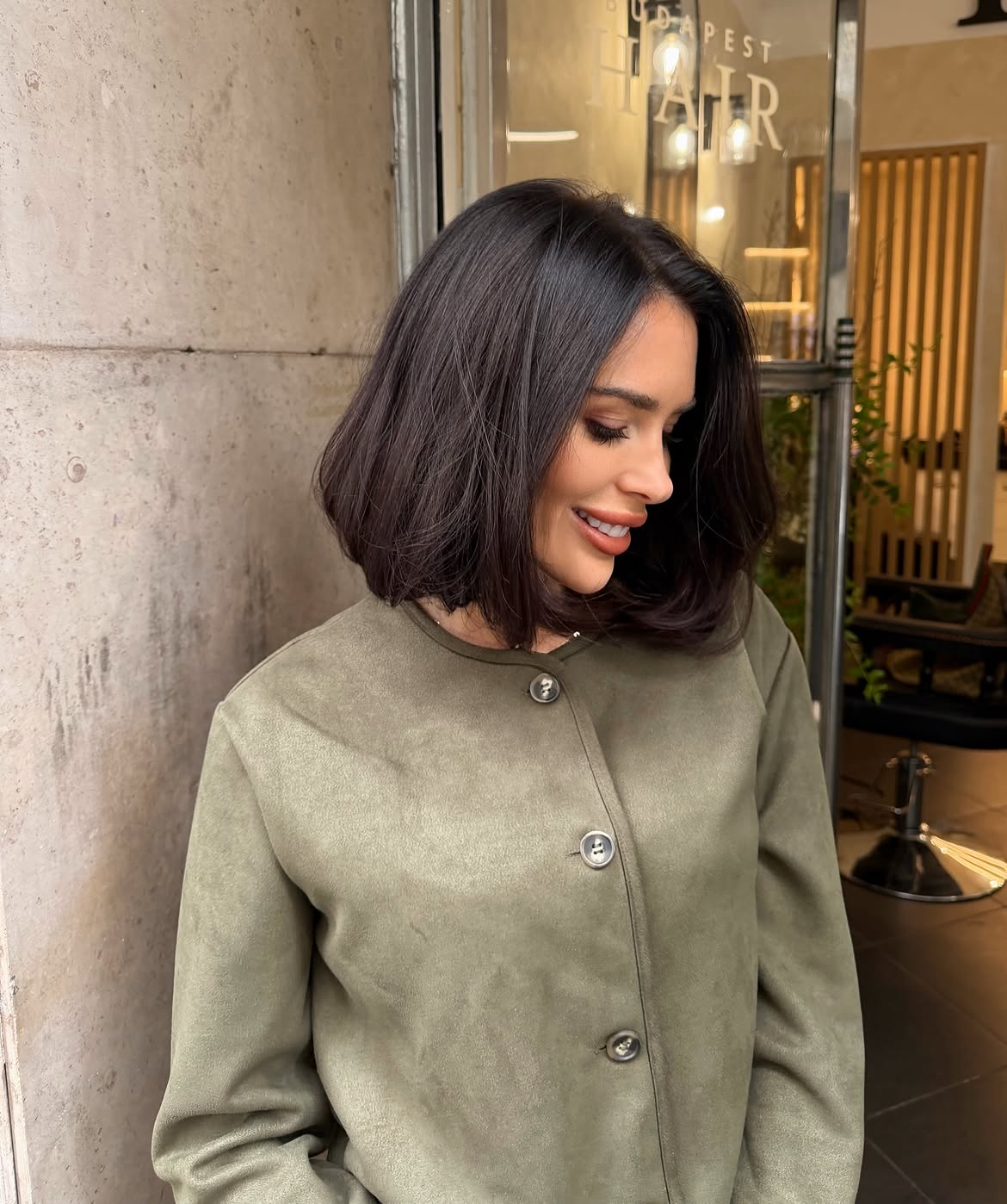 Sleek Chocolate Bob With Subtle Face-Framing Layers