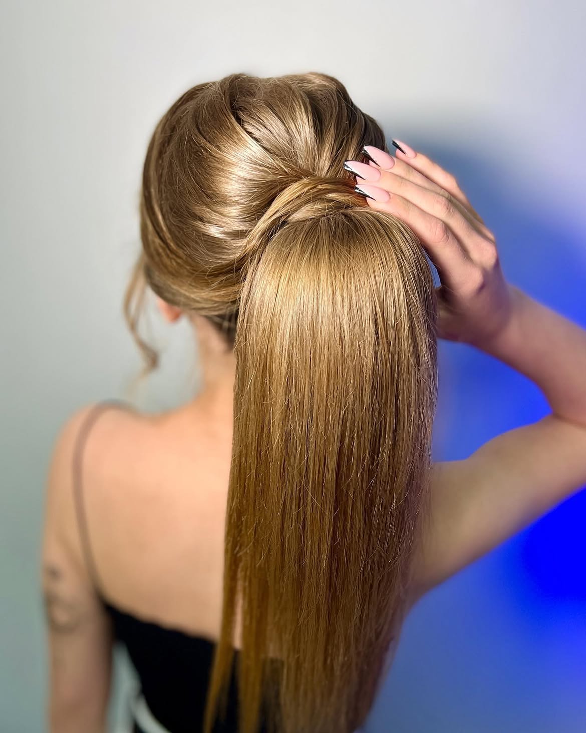 Sleek Wrapped Ponytail With Soft Volume
