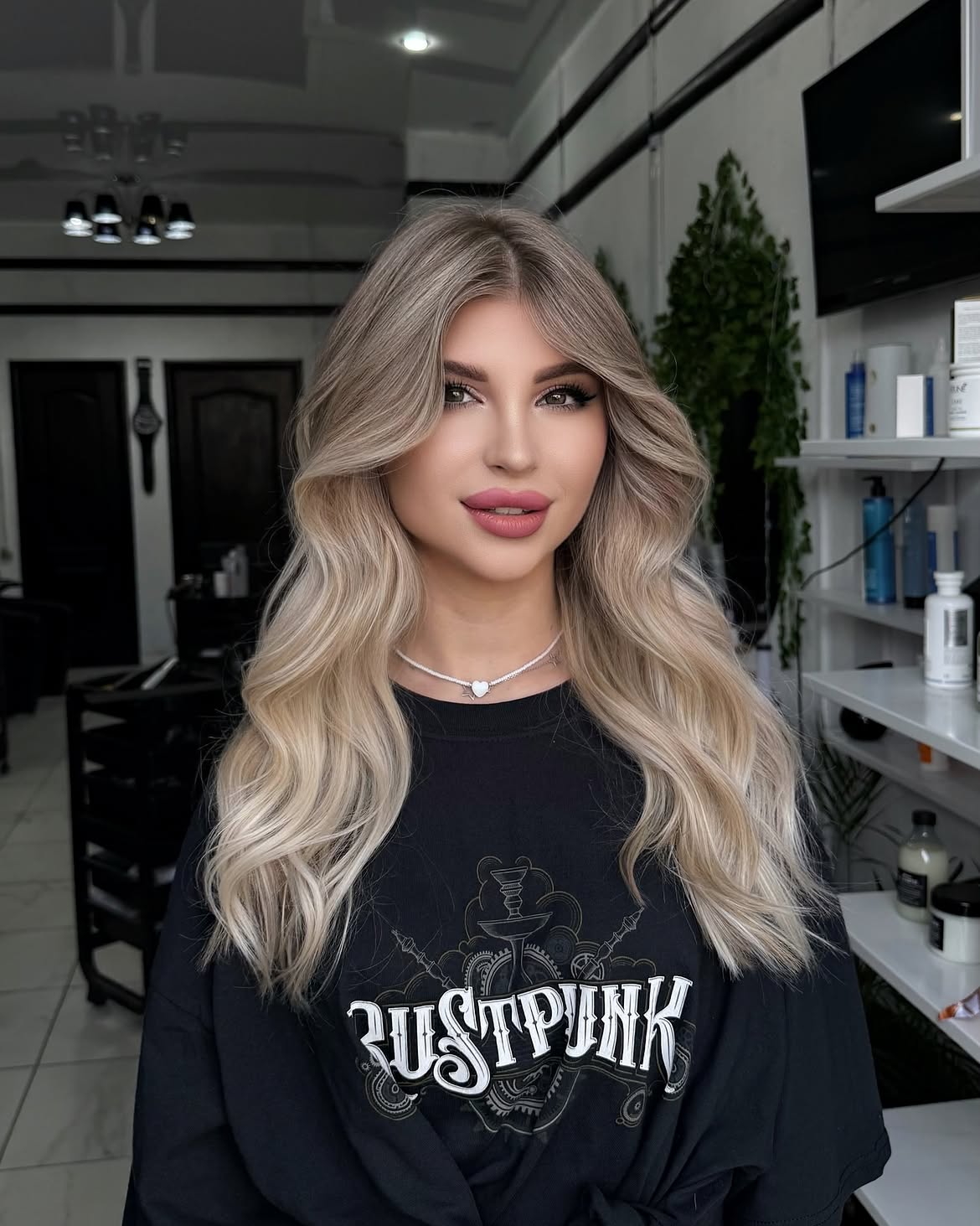Soft Face Framing Layers With Lived In Ash Blonde