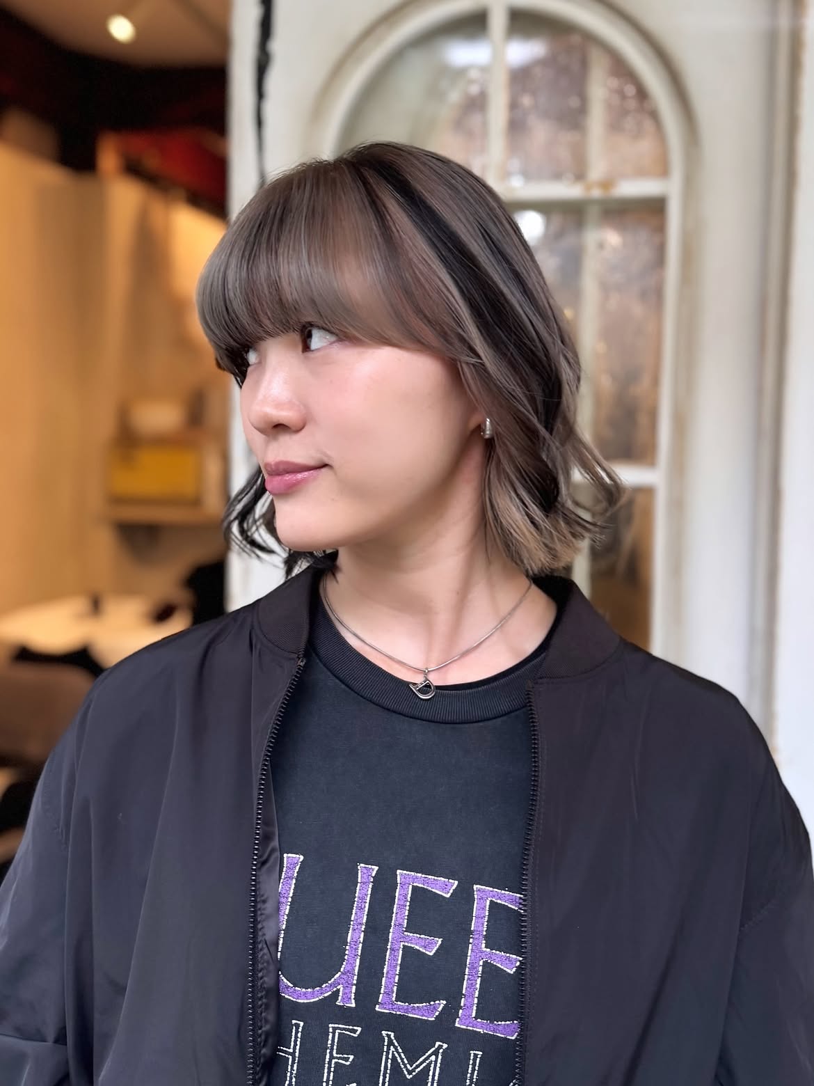 Subtle Ash Blonde Lowlights With Textured Lob