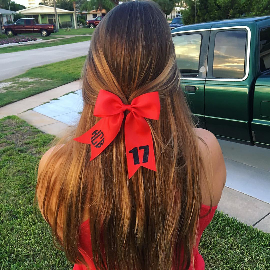 Team Spirit Half-Up Hairstyle With Bow