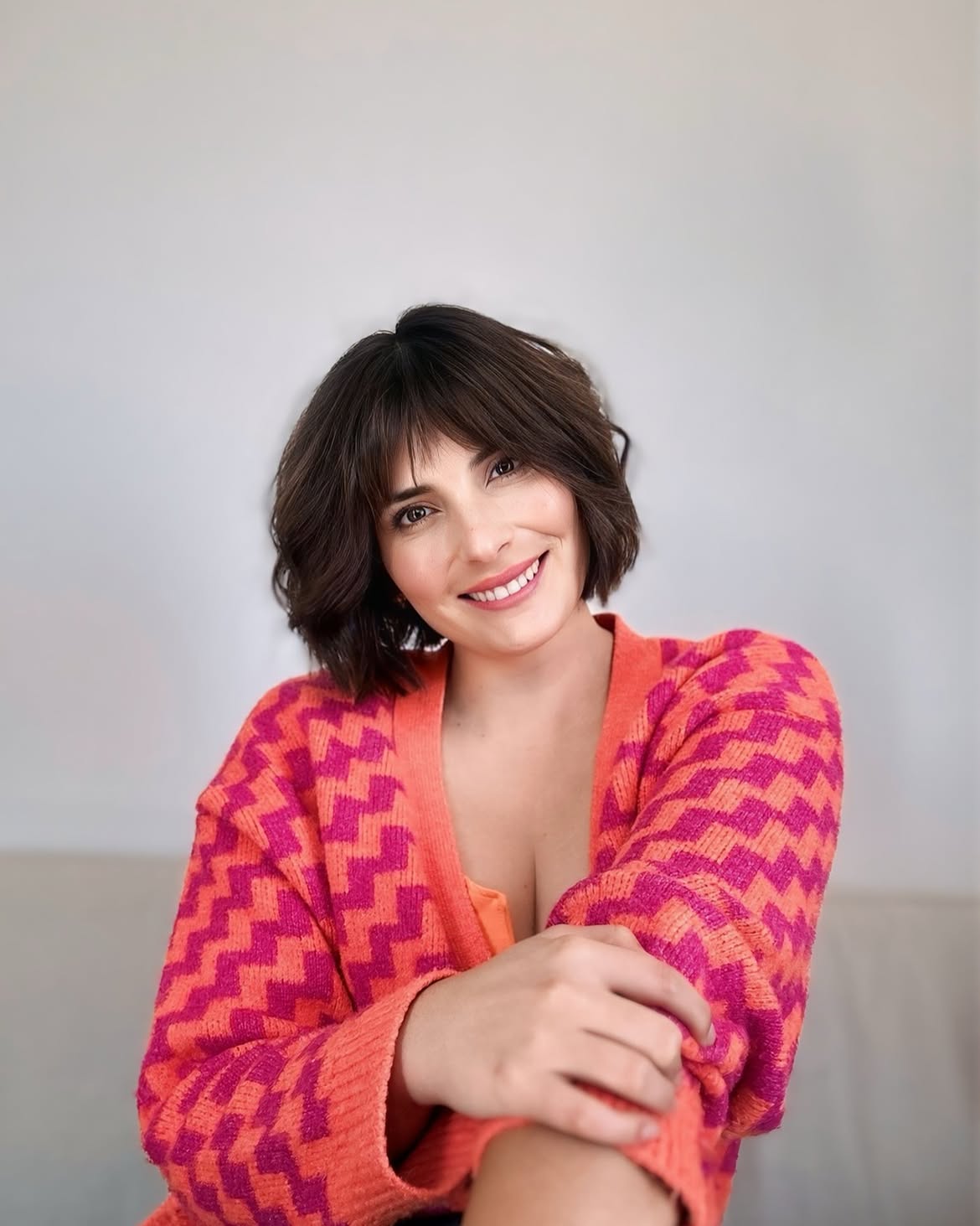 Textured French Bob With Wispy Fringe