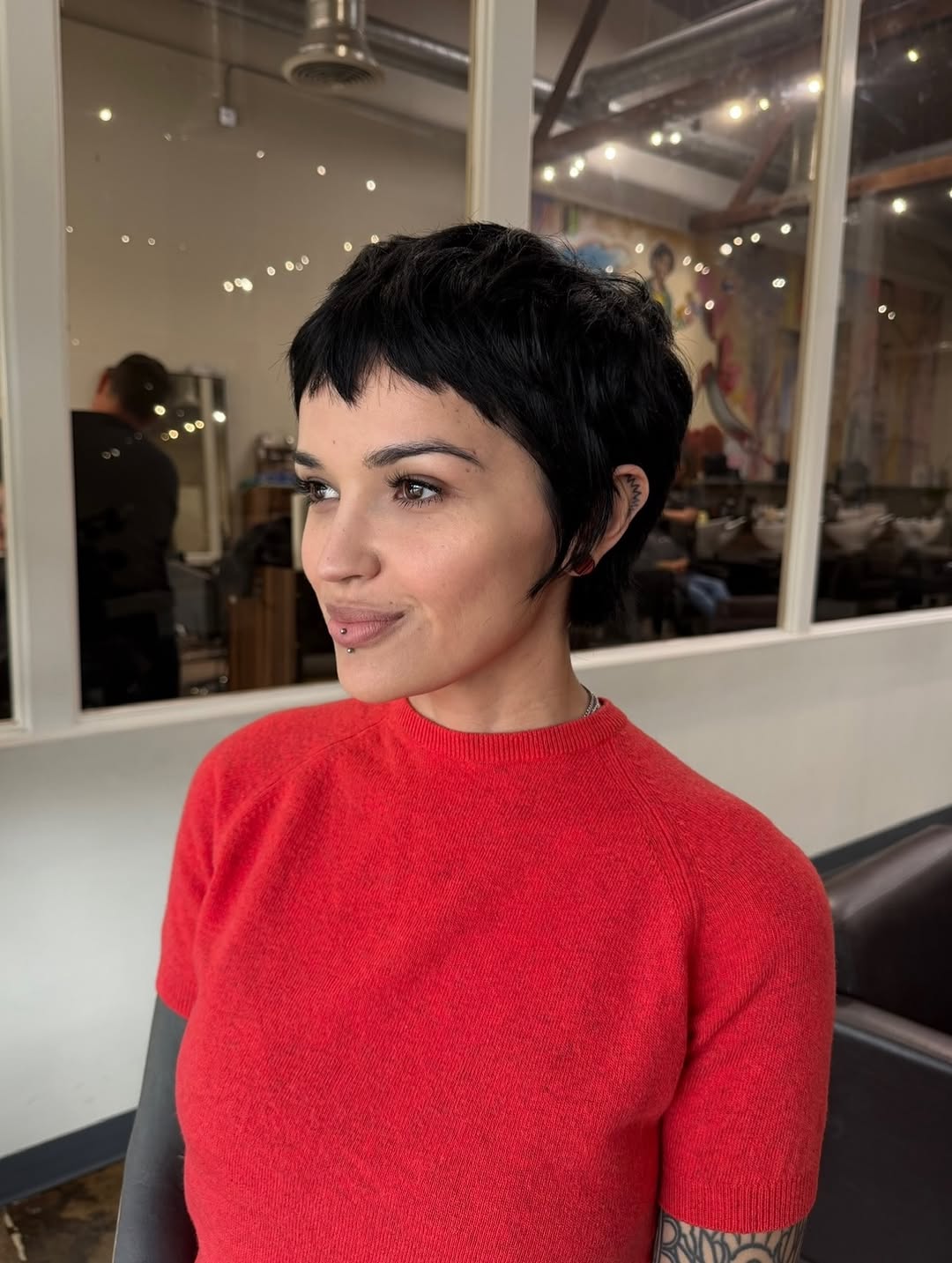 Textured Micro Fringe Pixie For Fine Hair