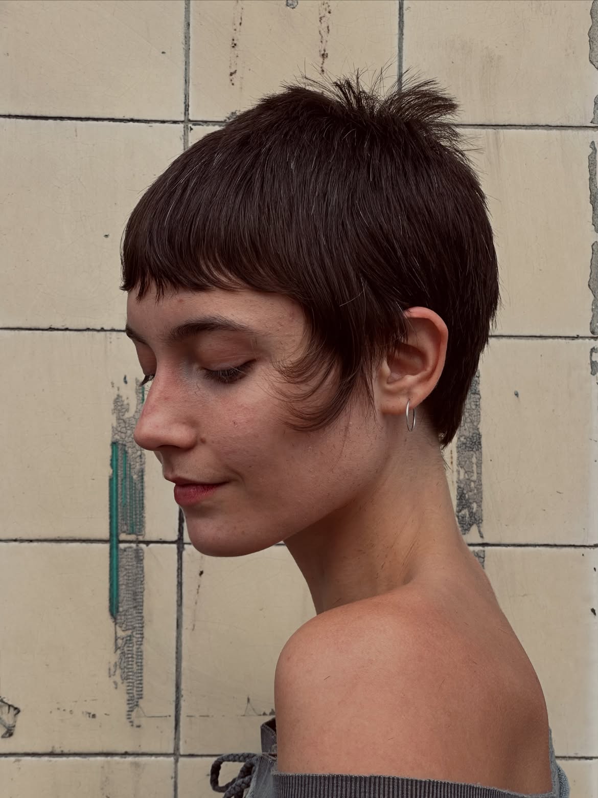 Textured Pixie Cut With Wispy Bangs