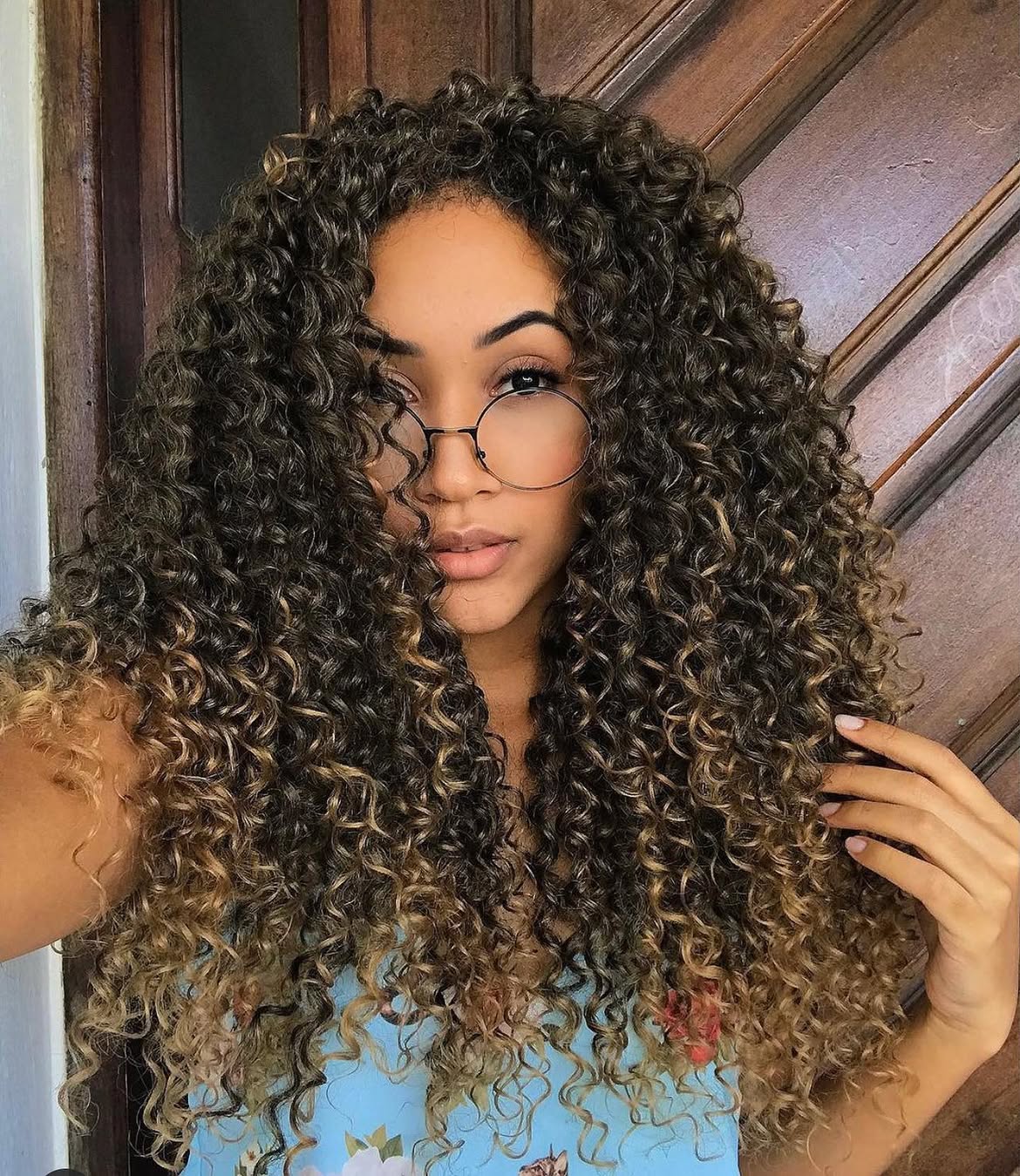 Tousled Honey Blonde Crochet Curls