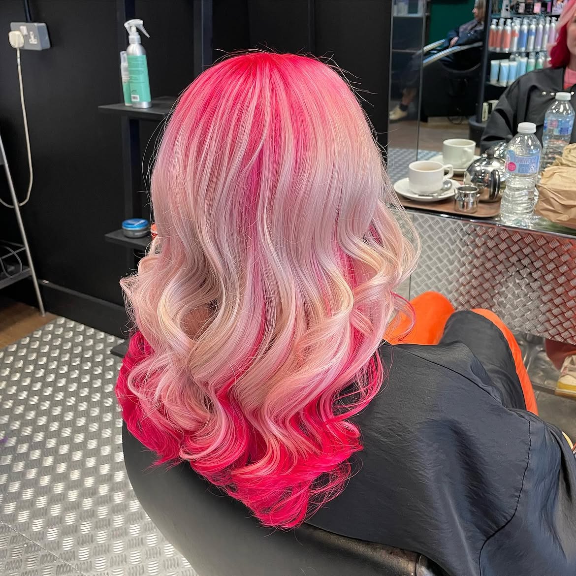 Vibrant Pink Ombre With Soft Waves