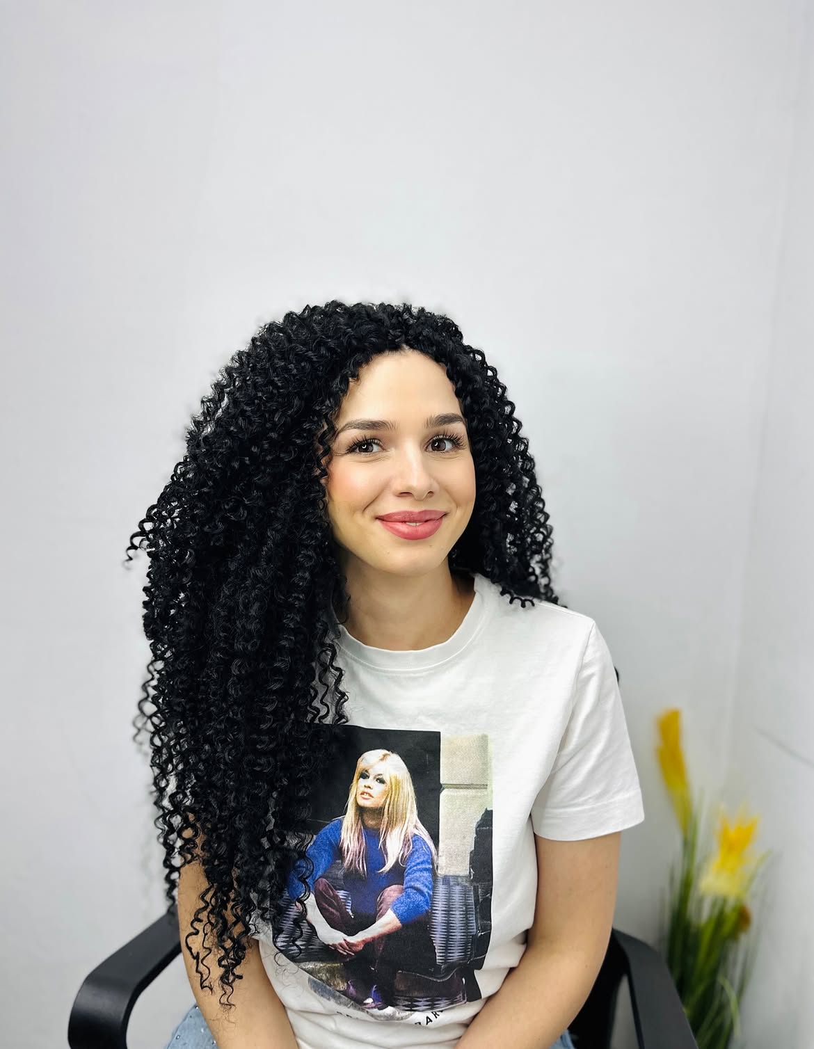 Voluminous Black Crochet Curls