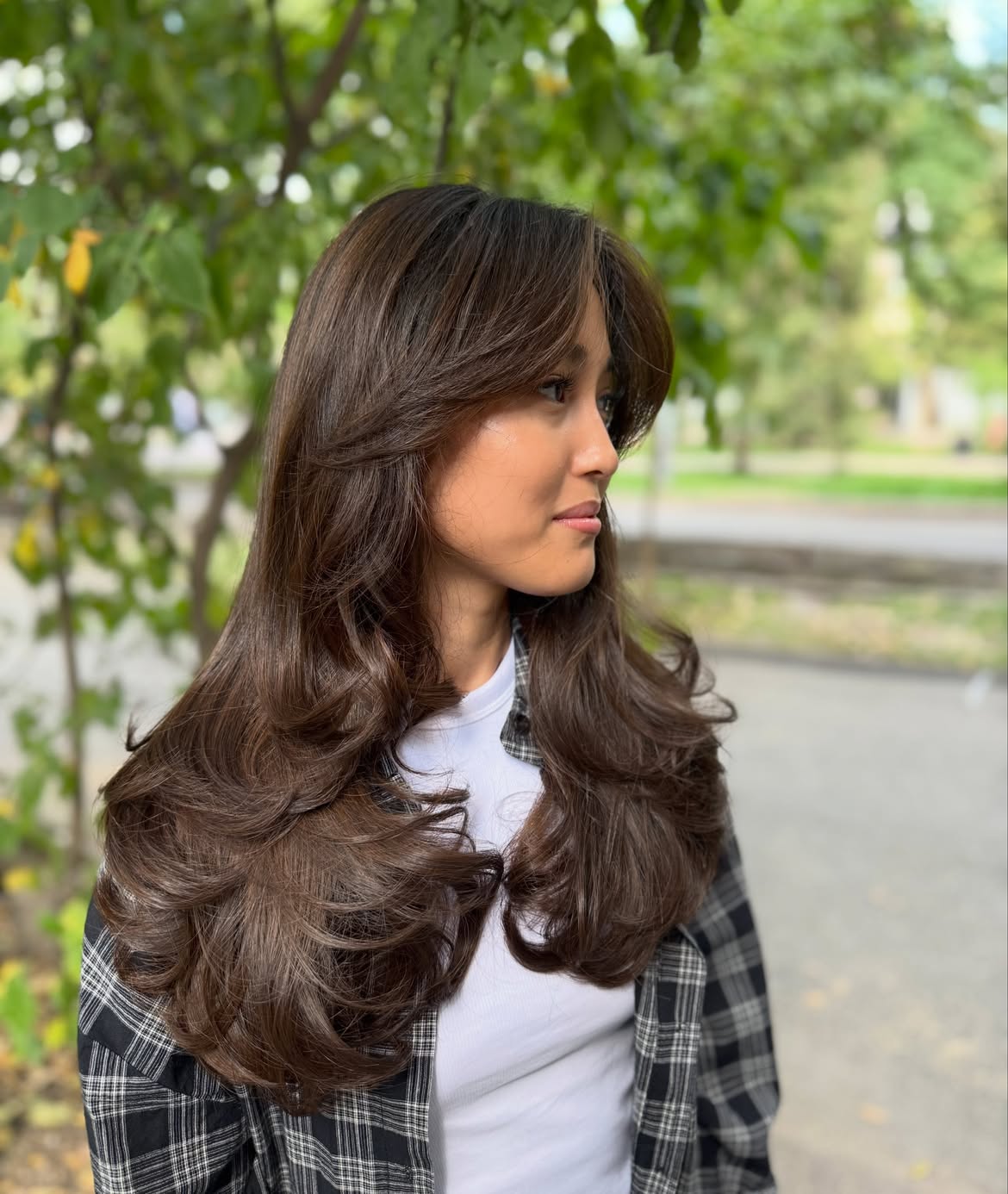 Voluminous Layered Cut With Face-Framing Layers