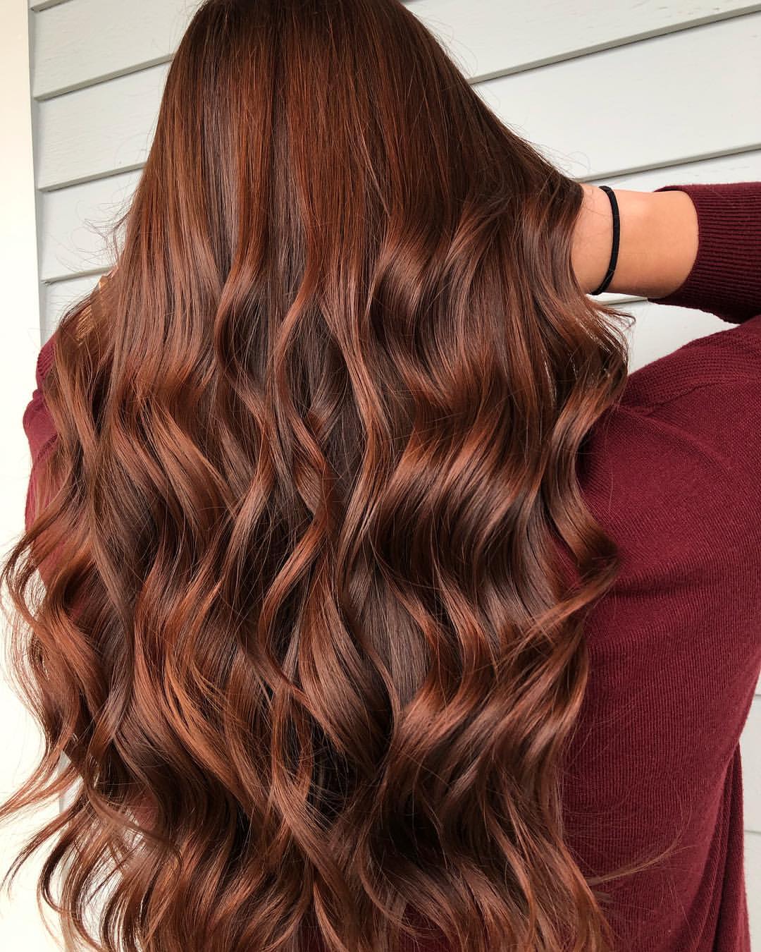 Warm Copper Red Brown Waves