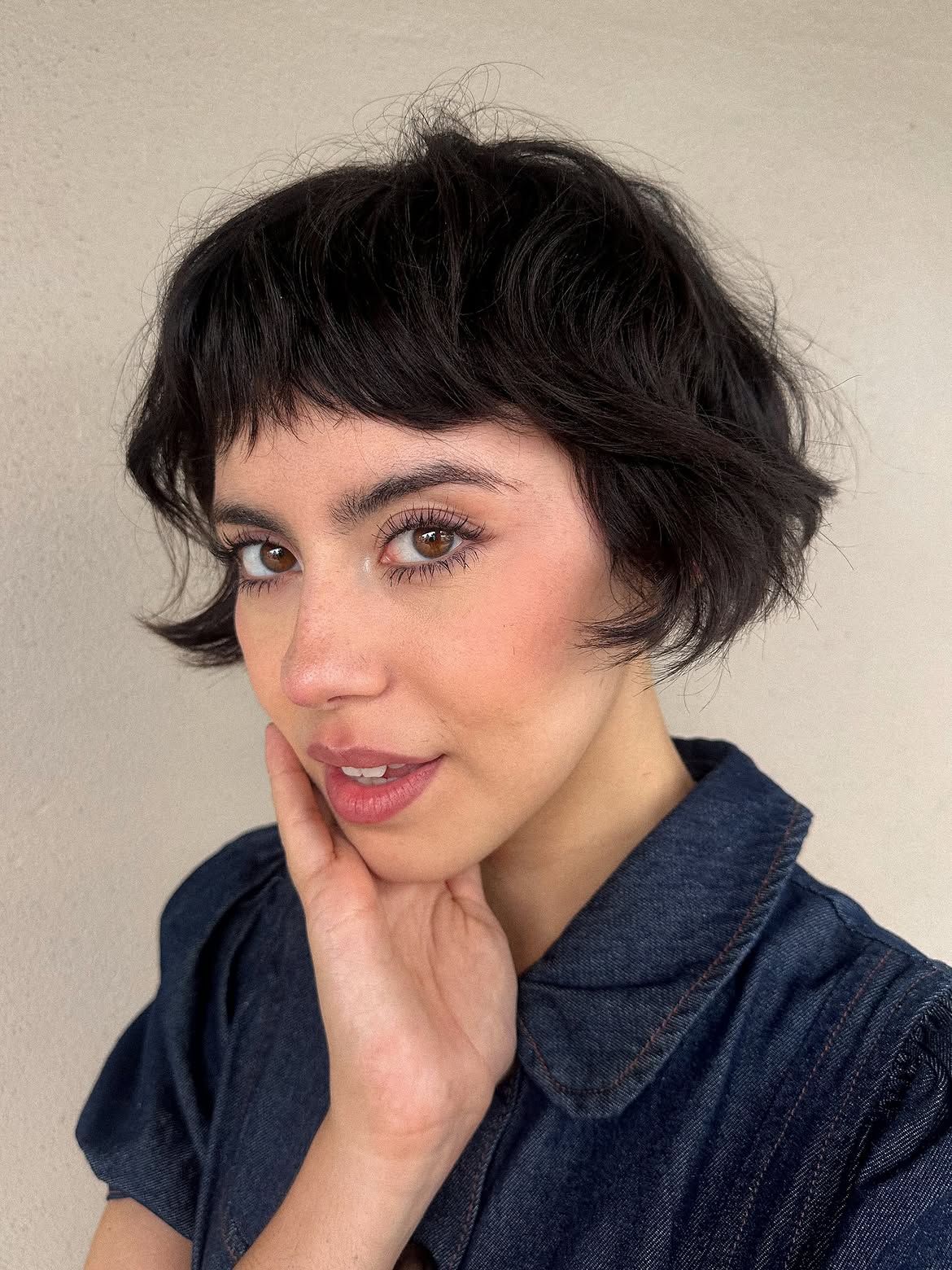Wavy French Bob With Textured Baby Bangs