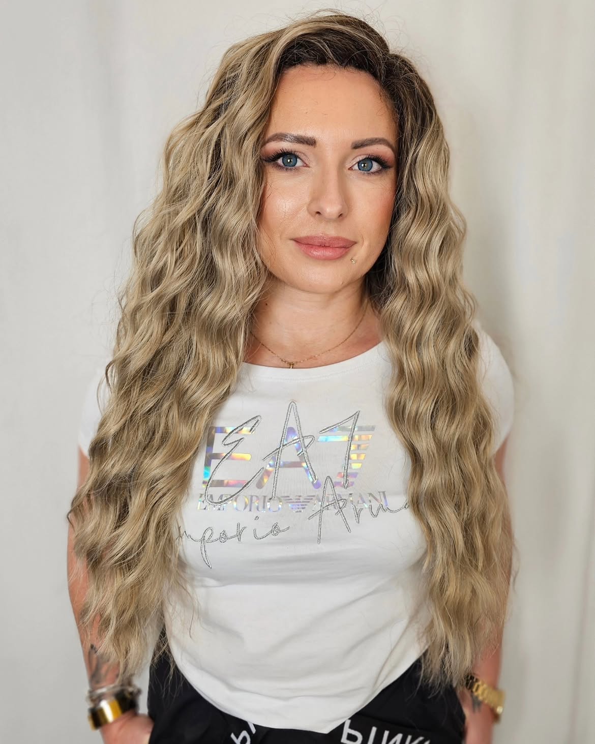 Wavy Honey Blonde Crochet Braids With Face Framing