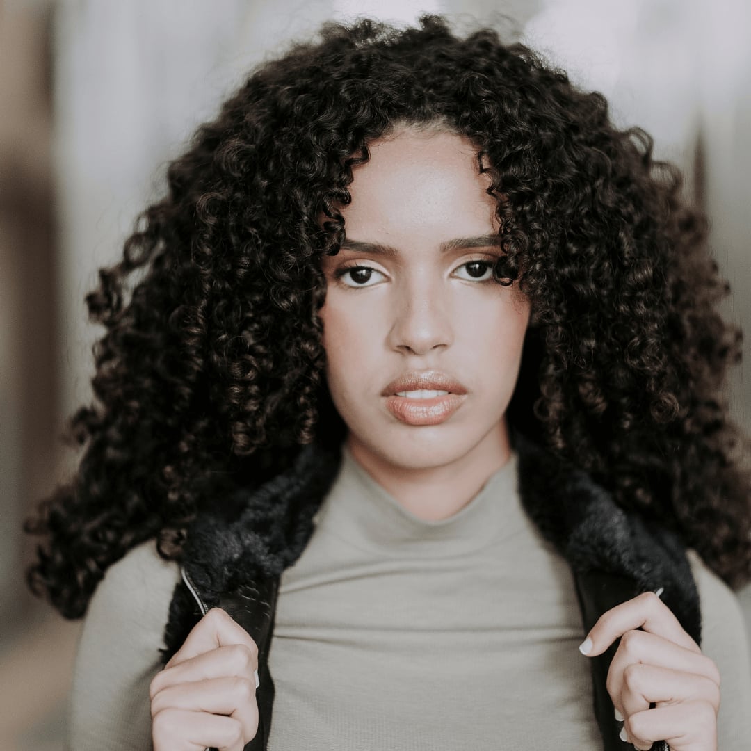 Mid-Back Dark Brown Blowout With Defined Curls, Curly Mid-Back Dark Brown Blowout With Defined Curls, Curly — 3c Hairstyles