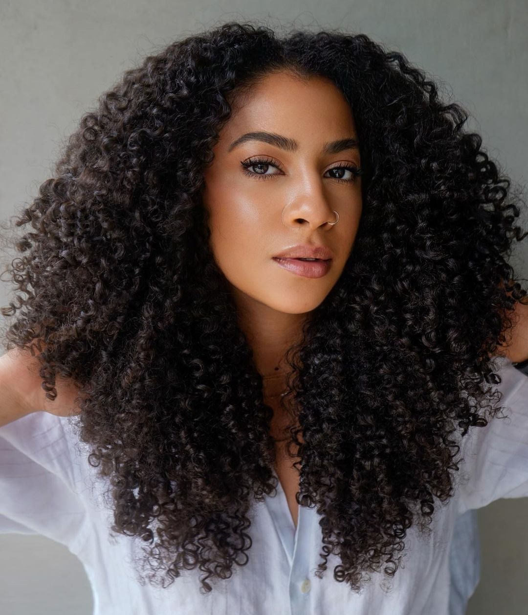 Mid-Back Dark Brown Curls With Face-Framing Layers Mid-Back Dark Brown Curls With Face-Framing Layers — 3c Hairstyles
