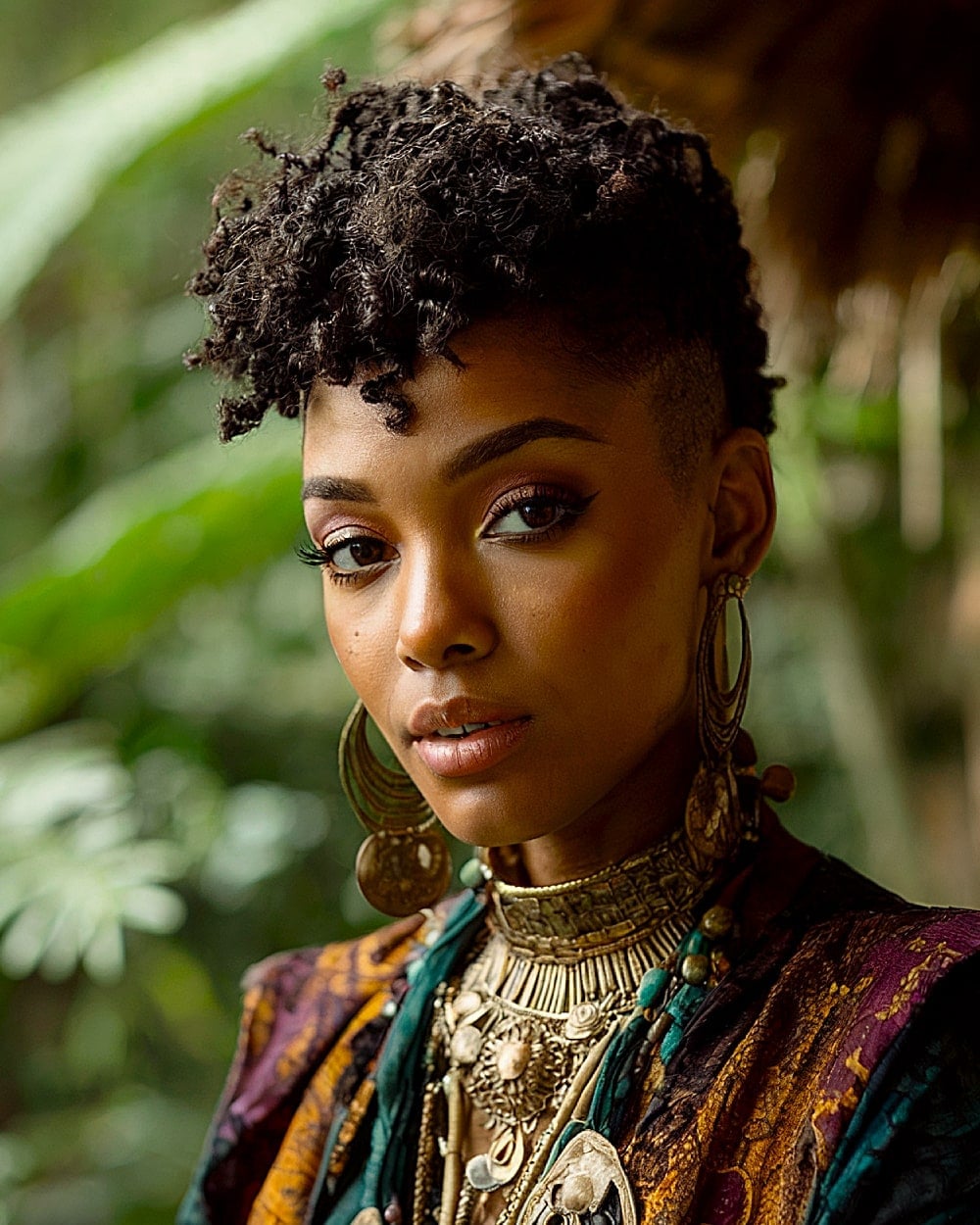 Chin Length Tapered Cut With Defined Curls — 4b Hairstyles