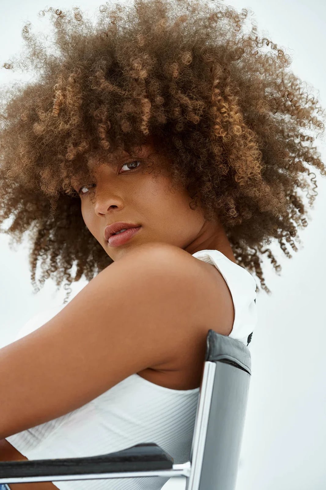 Shoulder Length Voluminous Dark Brown Curls — 4b Hairstyles