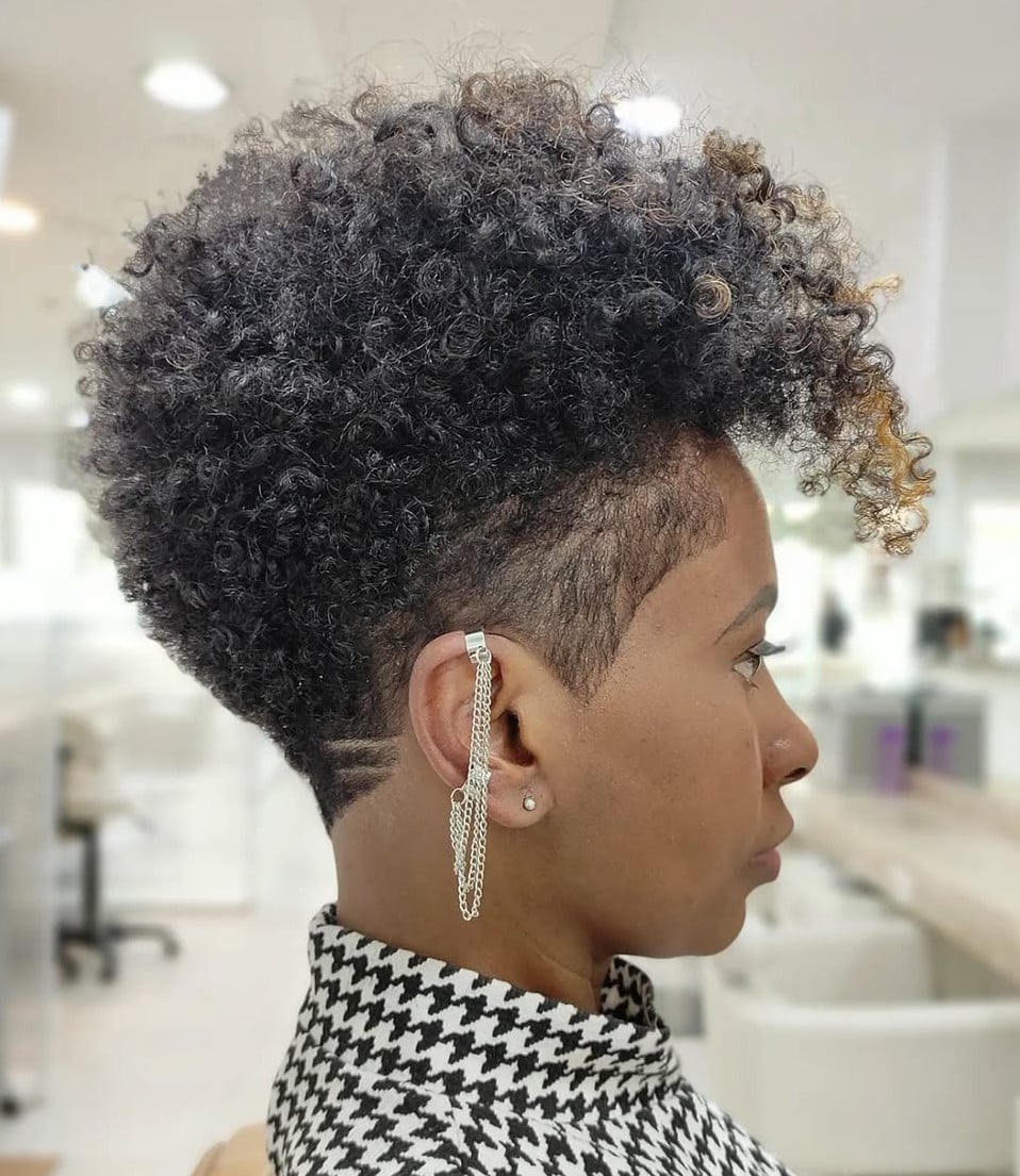 Short Tapered Mohawk With Undercut — 4b Hairstyles