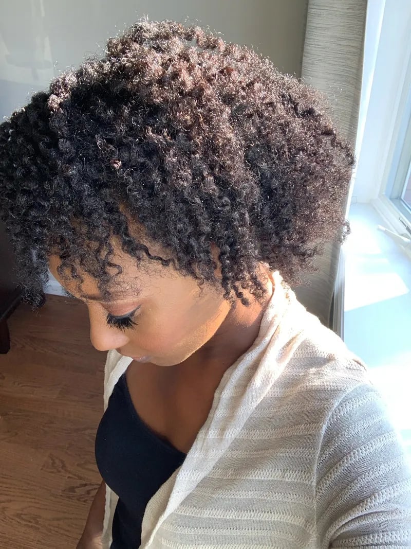Chin Length Air Dried Layers — 4c Hair