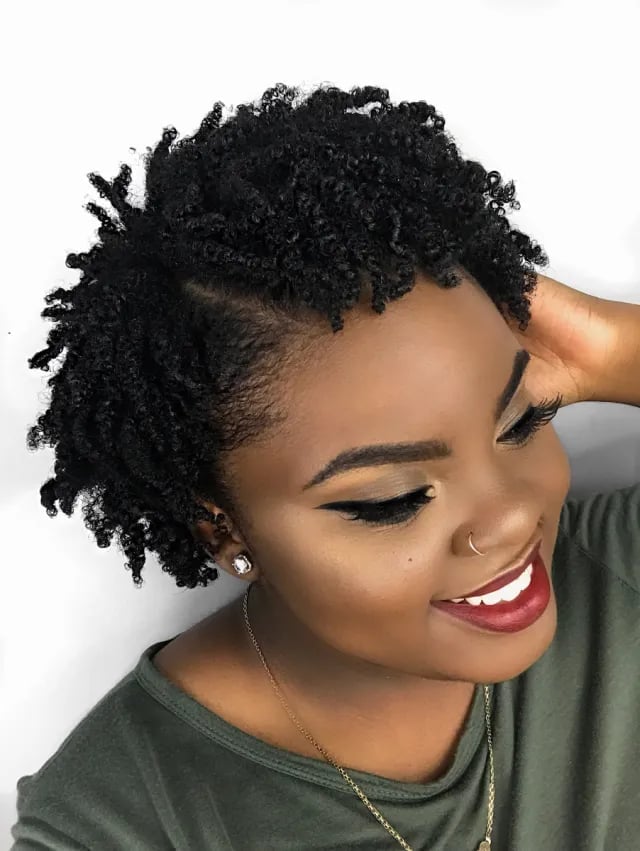 Chin Length Finger Coils — 4c Hair