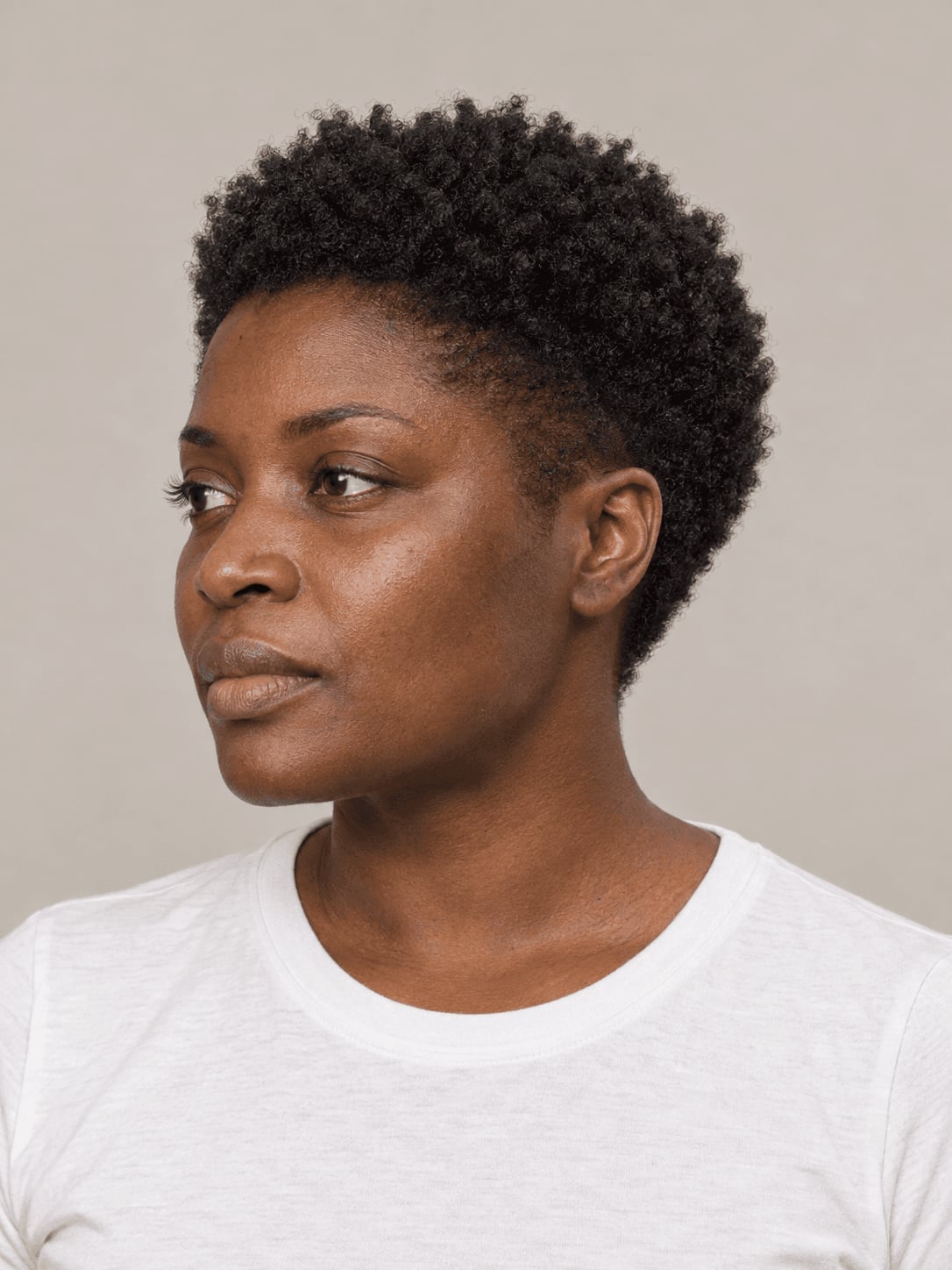Short Ear Length Voluminous Afro — 4c Hair