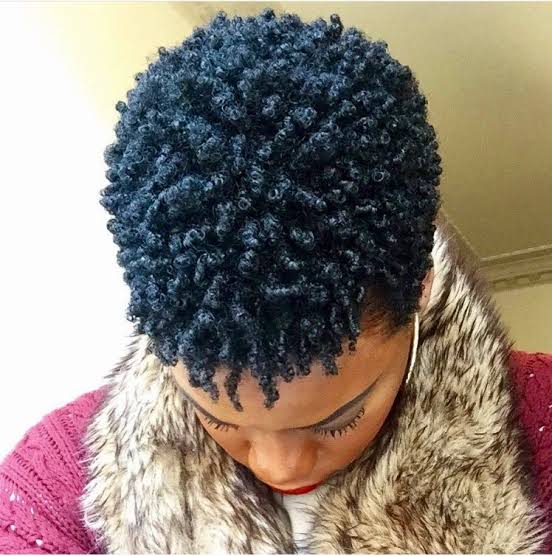 Short Ear Length Air Dried Texture With Defined Coils Throughout — 4c Hair