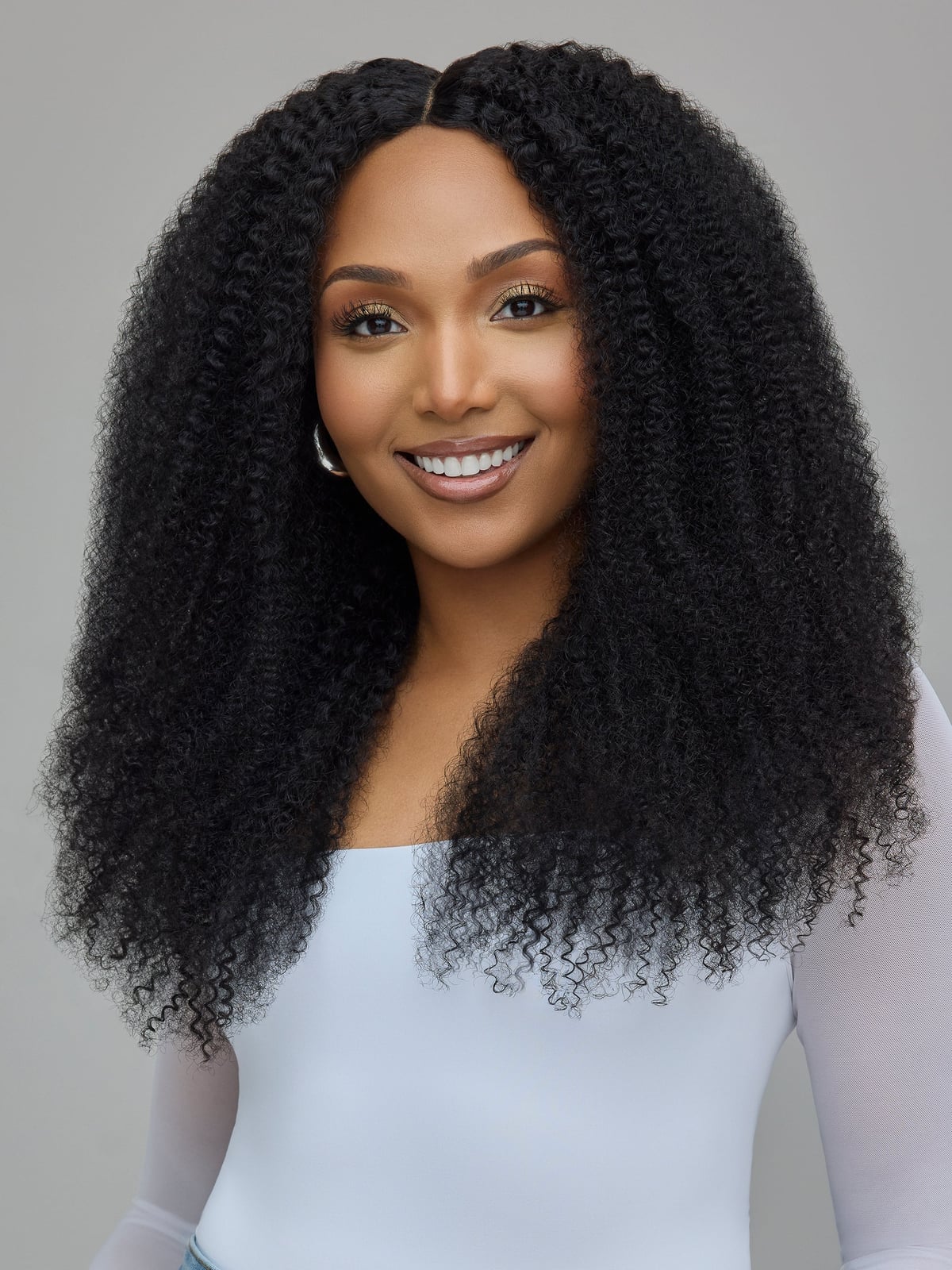 Mid-Back Layers With Voluminous Blowout — 4c Hair